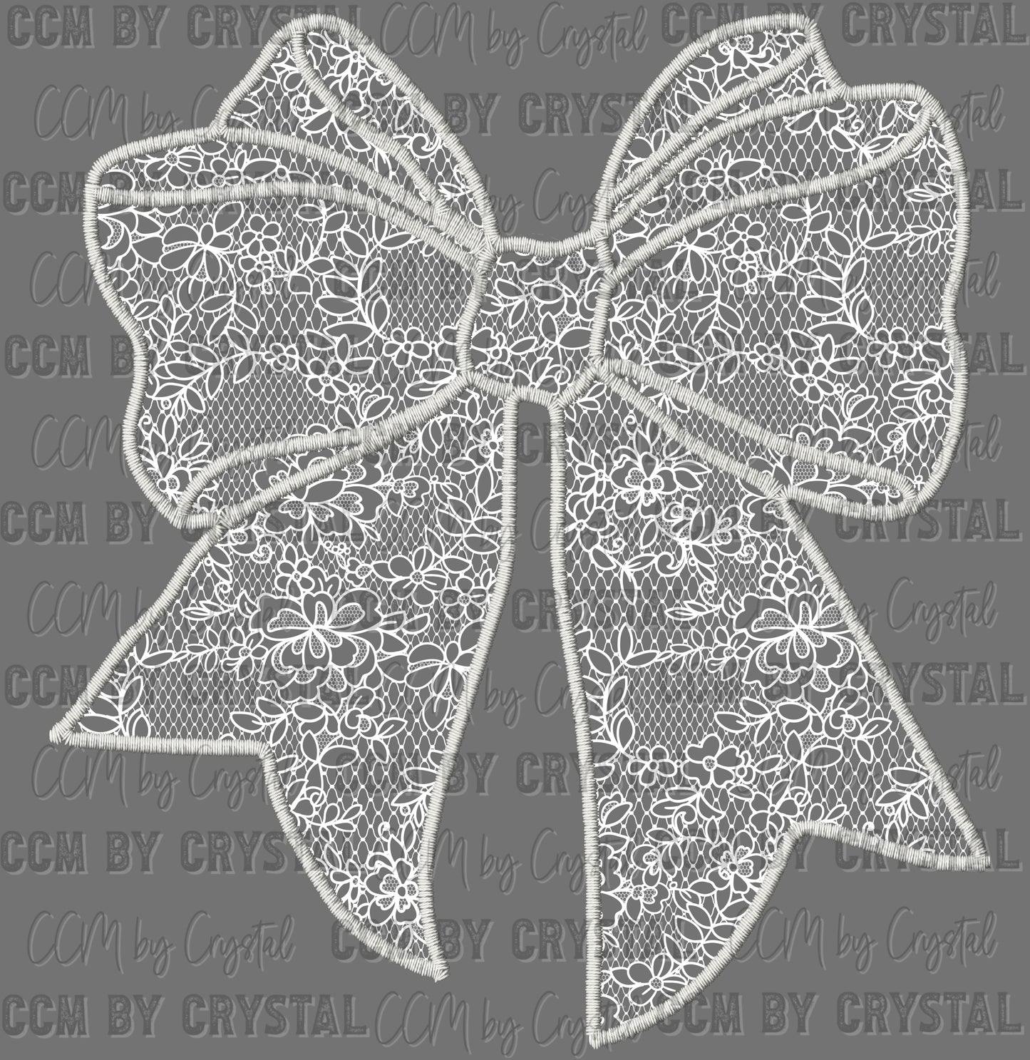 Lace Bow Ready to Press Transfer DTF Transfer
