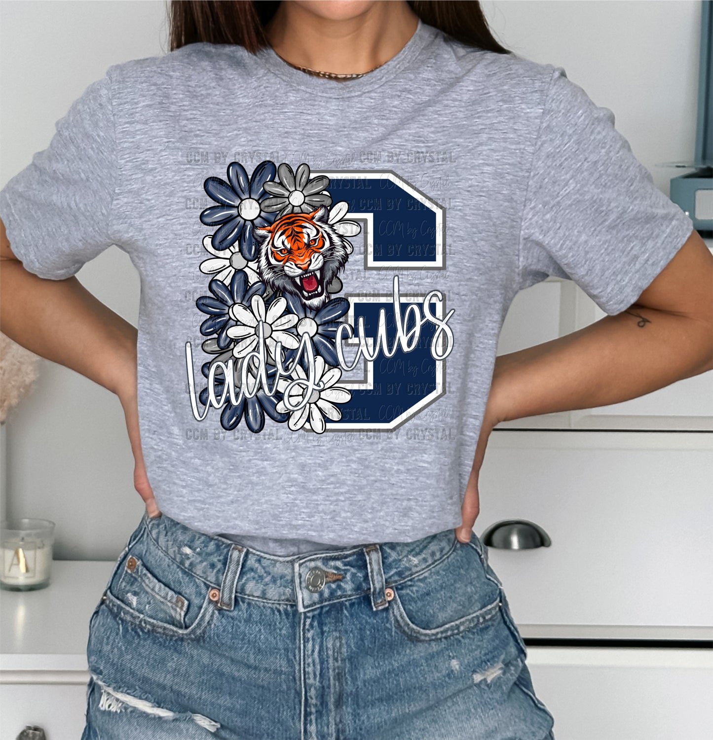 Goliad Lady Cubs Floral Gildan Softstyle T-Shirt