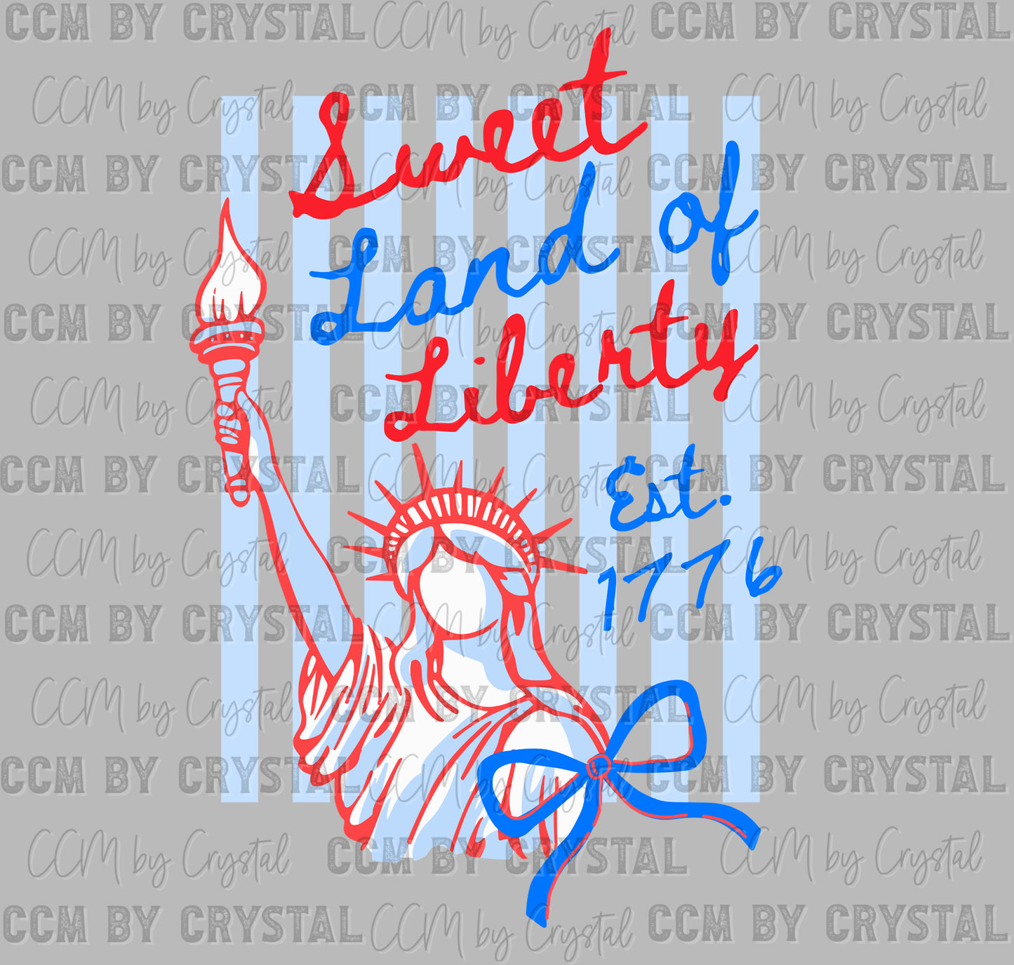 Land of Liberty USA 4th of July Patriotic DTF Transfer Sublimation Transfer