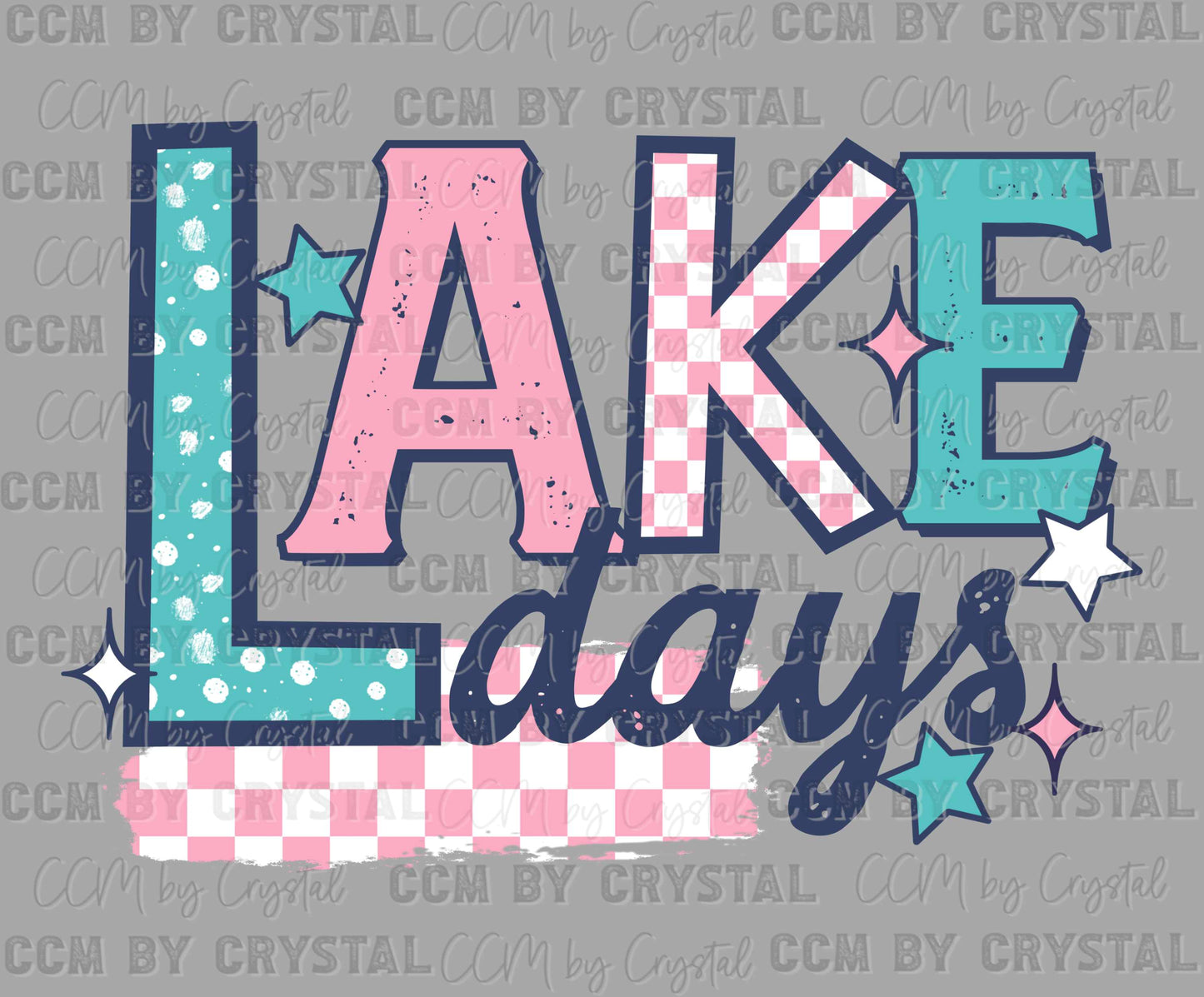 Lake Days Summer Ready to Press Transfer DTF Transfer Sublimation Transfer