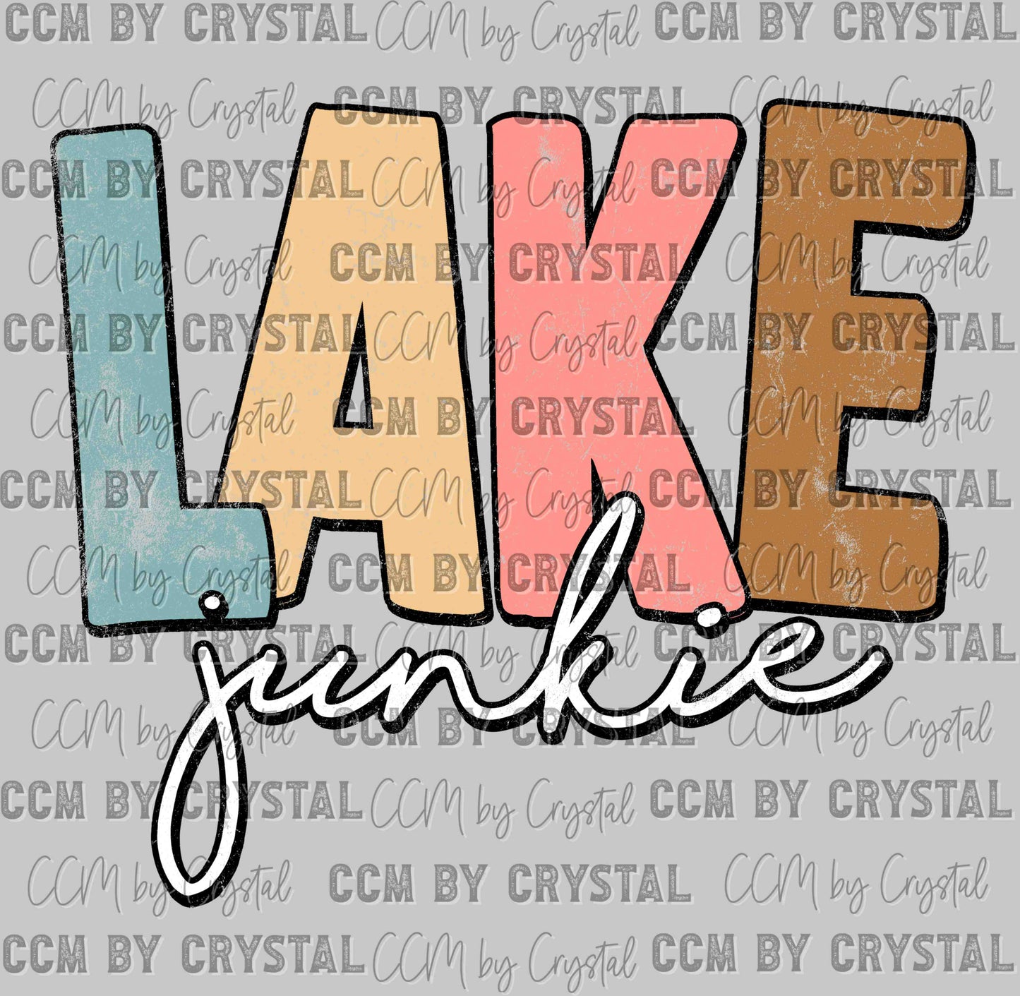 Lake Junkie Distressed Ready to Press Transfer