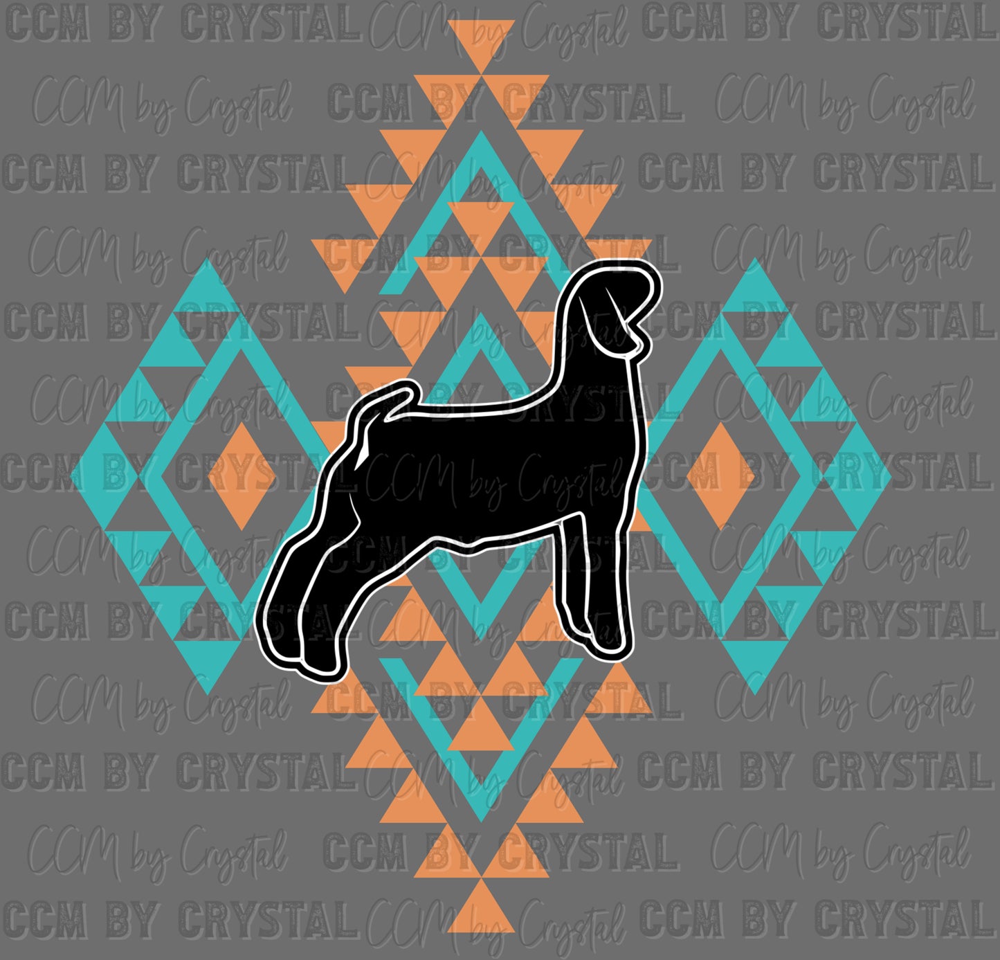 Westen Aztec Lamb Rodeo Ready to Press Instant Peel DTF Transfers Sublimation Transfers