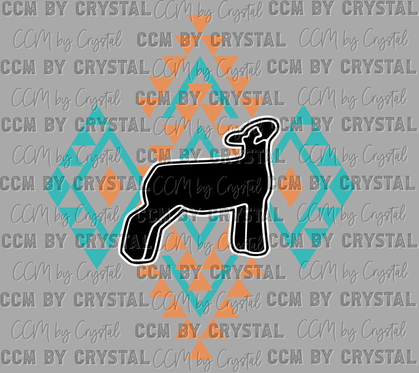 Westen Aztec Sheep Rodeo Ready to Press Instant Peel DTF Transfers Sublimation Transfers