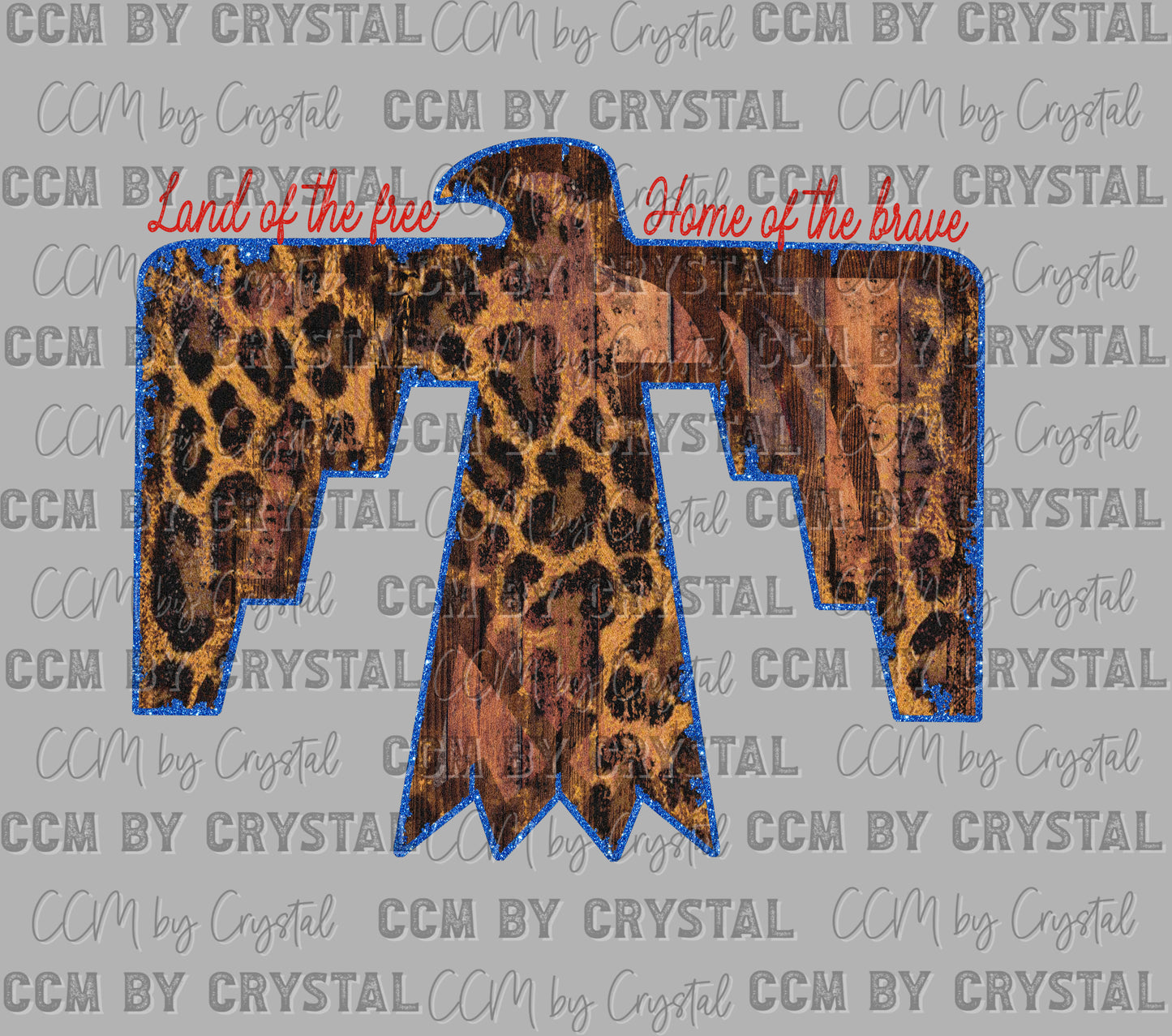 Leopard USA Land of the Free Patriotic 4th of July Ready to Press Instant Peel DTF Transfers Sublimation Transfers