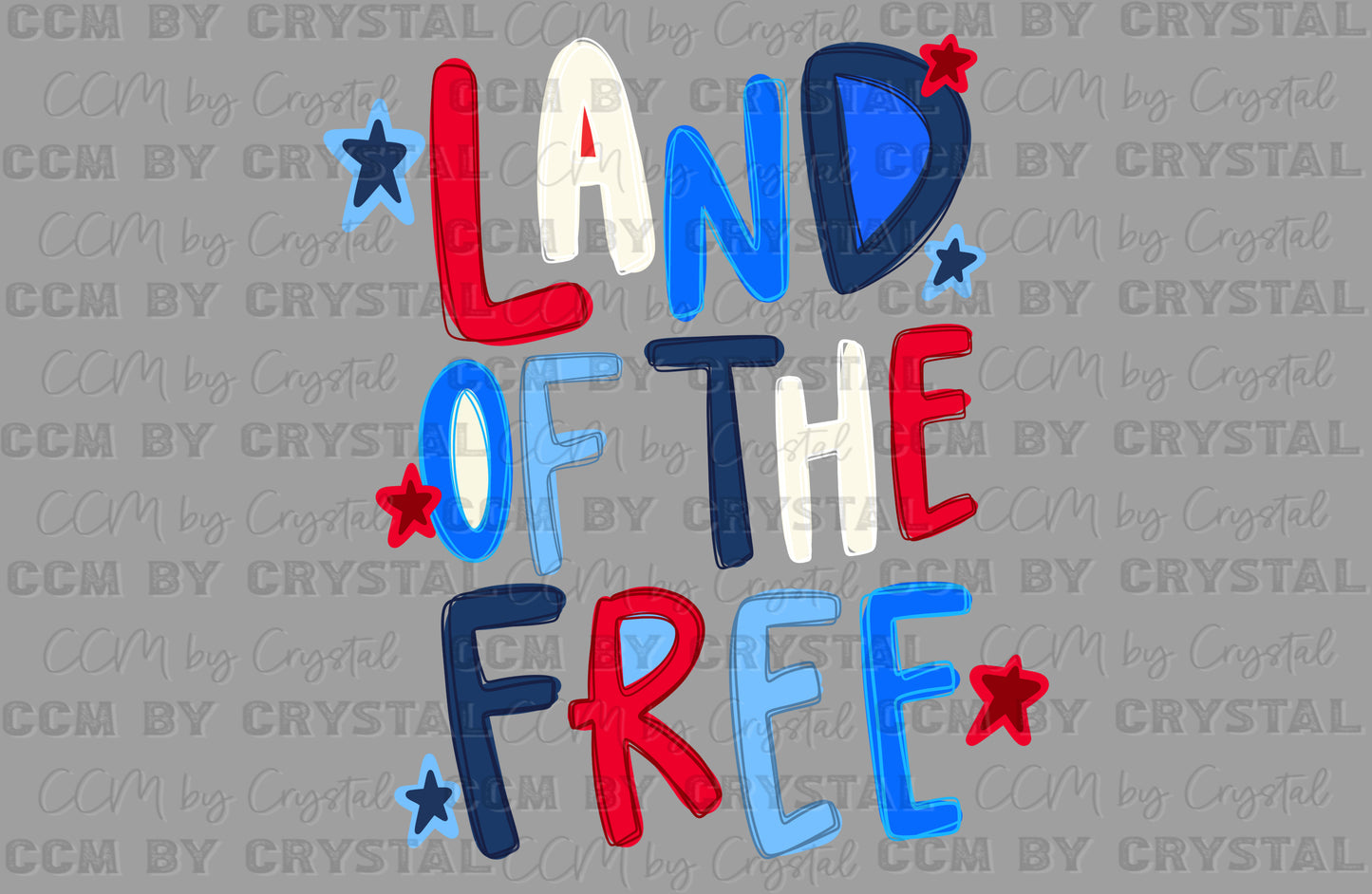 Land of the Free USA Fourth of July 4th Patriotic Ready to Press Transfer DTF Transfer