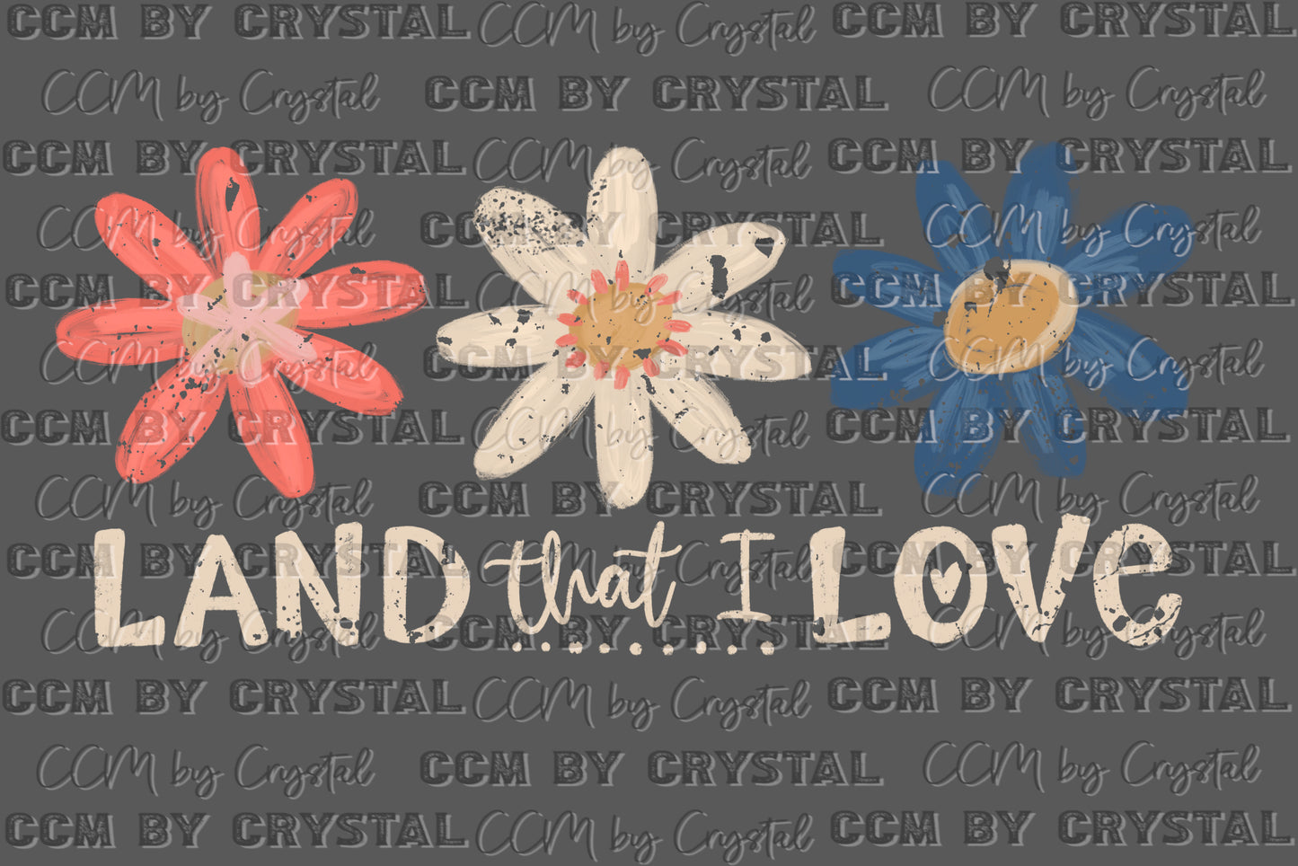 Land That I Love Distressed USA Ready to Press Transfer DTF Transfer