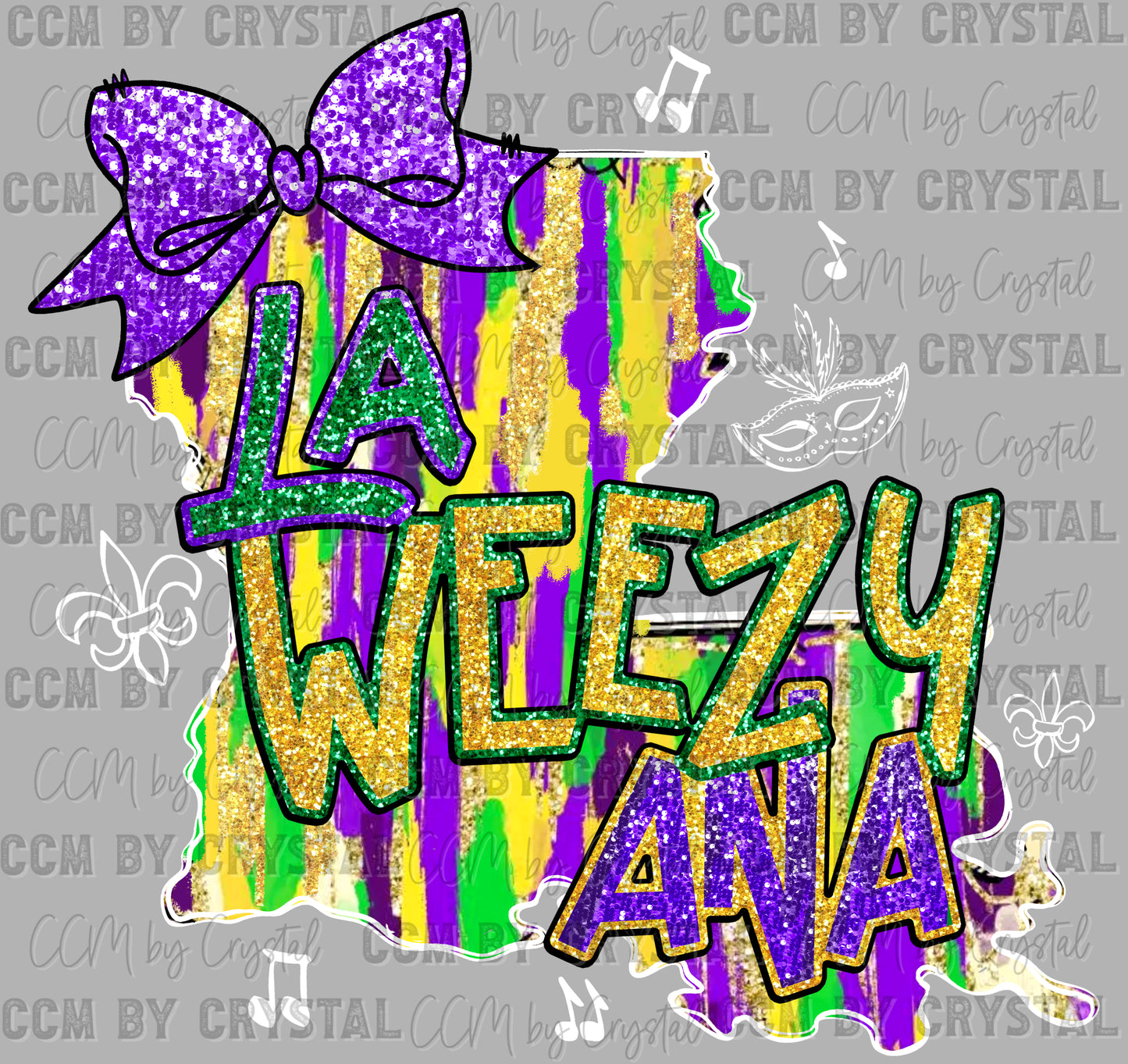 LA Weezy Ana Mardi Gras Ready to Press Transfer DTF Transfer