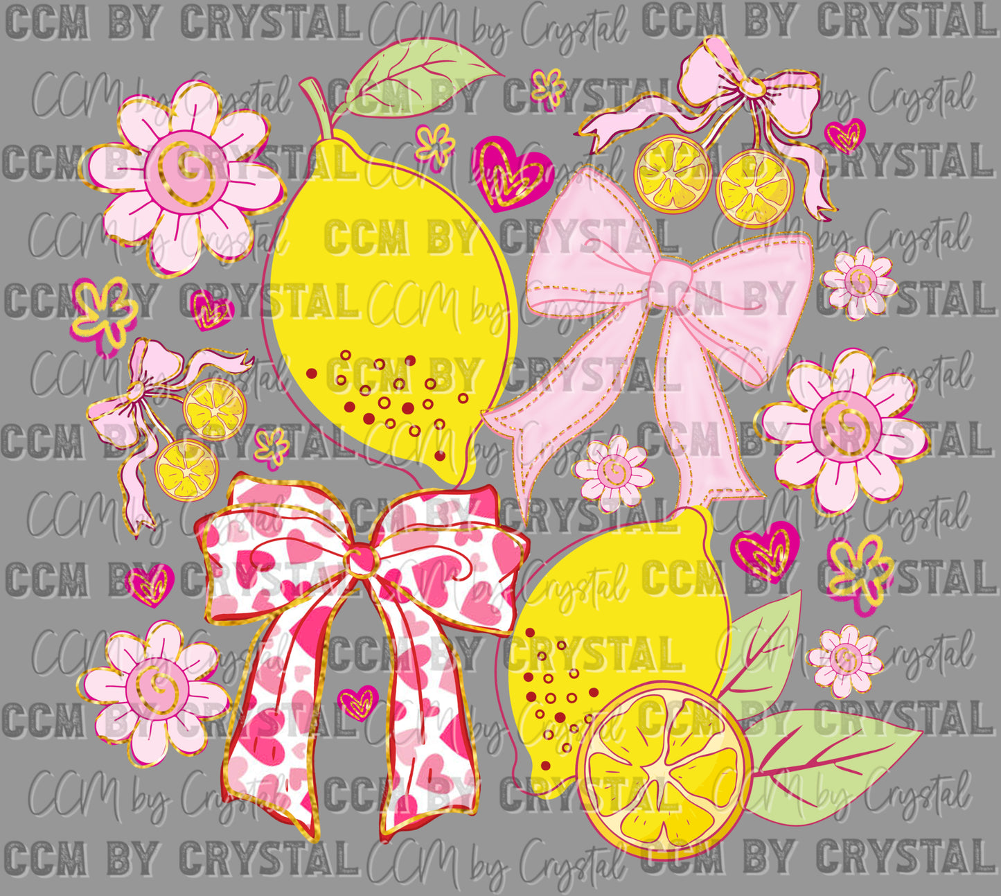 Summertime Lemons Ready to Press Transfer DTF Transfer Sublimation Transfer