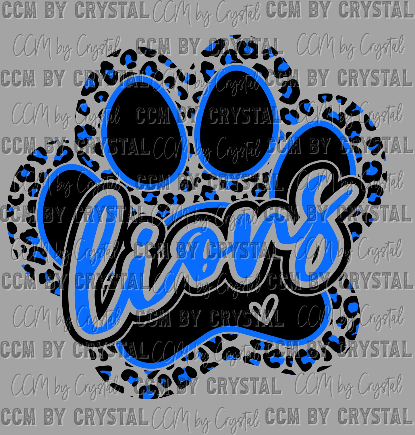 Lions Paw Royal Blue Ready to Press Instant Peel DTF Transfers Sublimation Transfers
