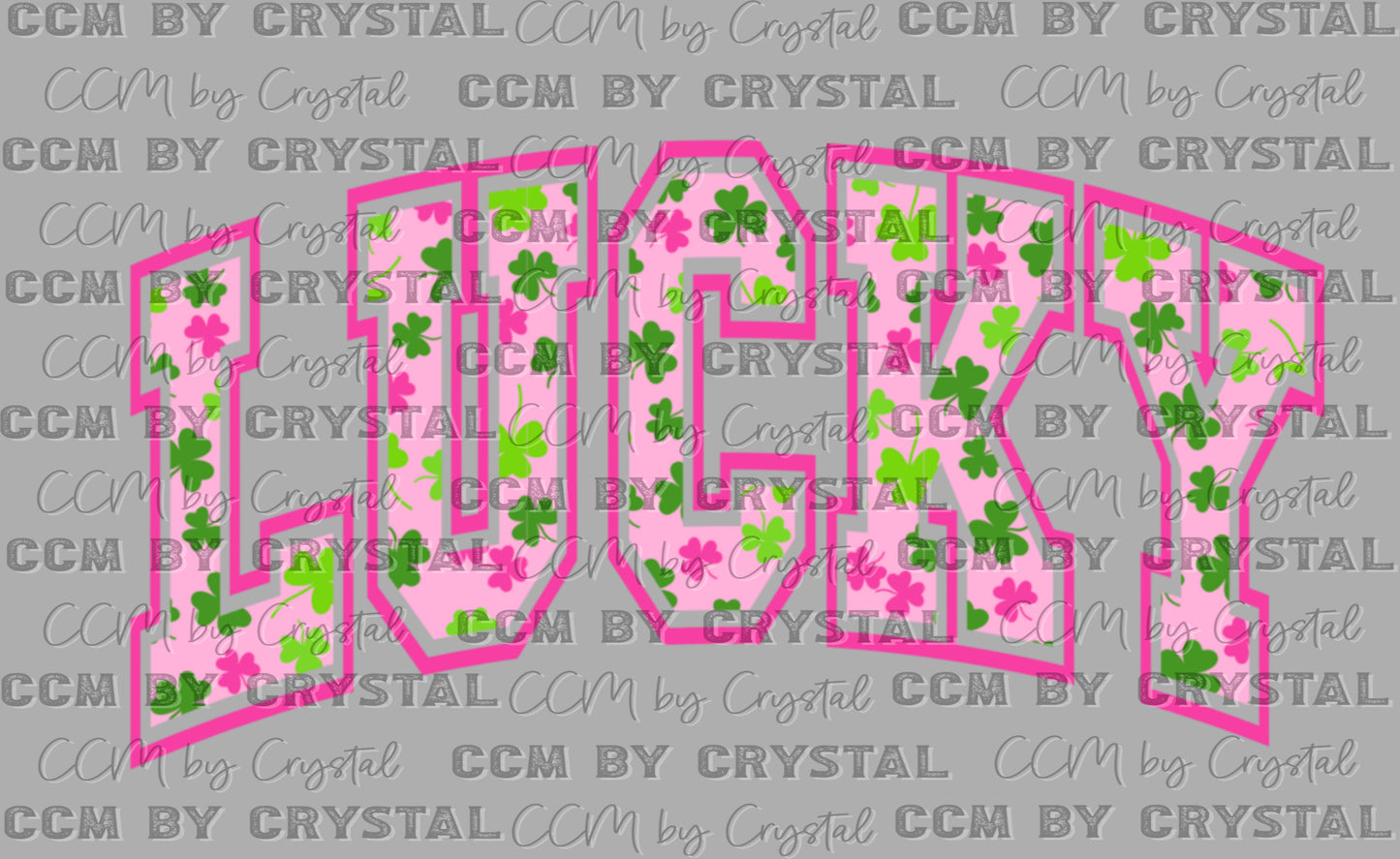 Lucky Clovers Pink St. Patrick's Day Ready to Press DTF Transfers Sublimation Transfers