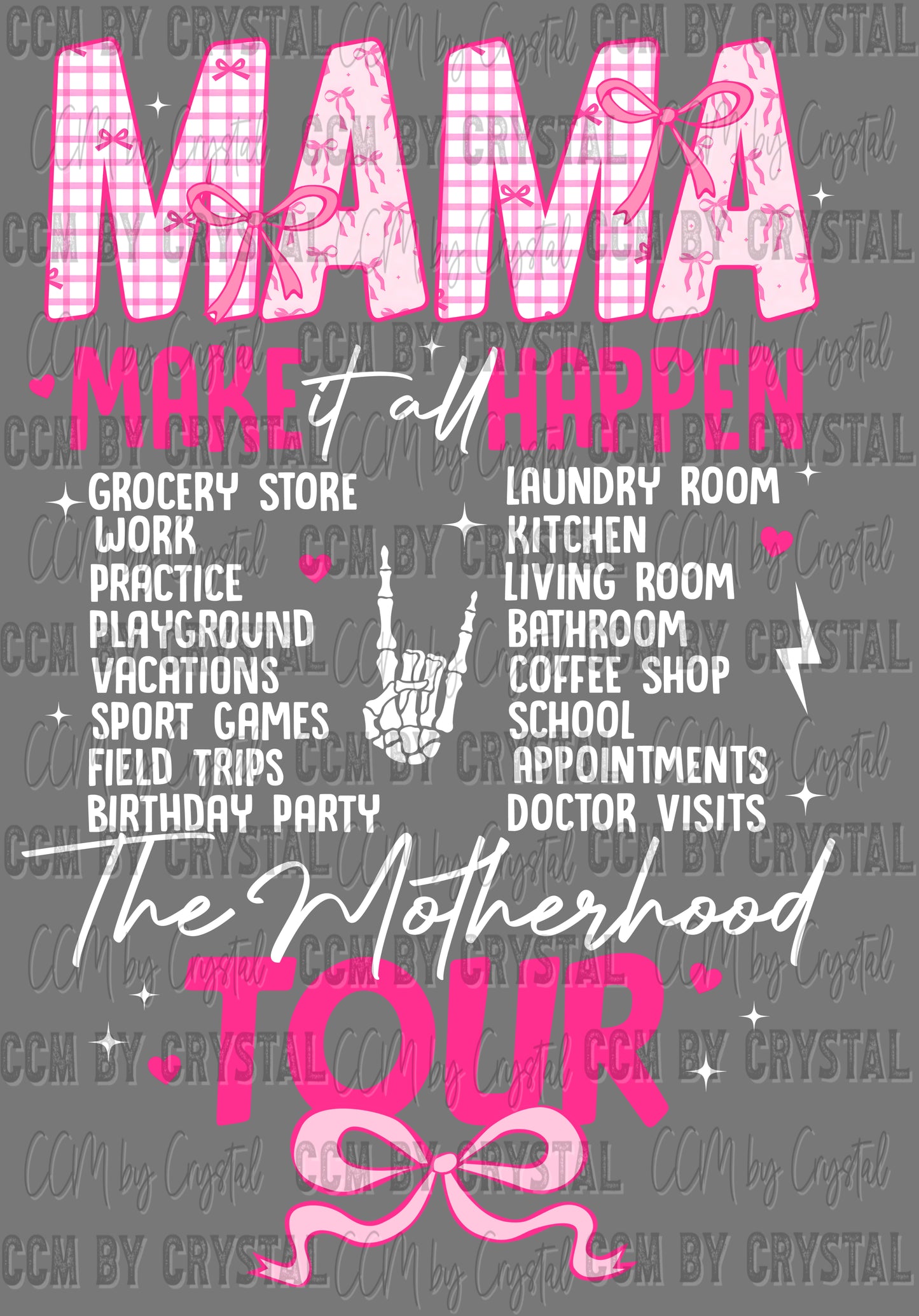 The Motherhood Tour Back White Ready to Press Transfer DTF Transfer