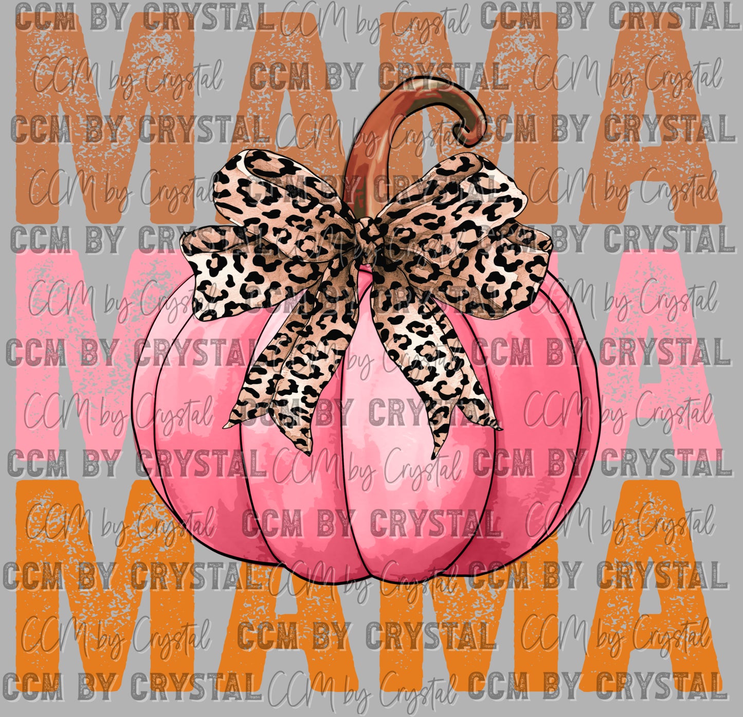 Fall Stacked Mama Pink Pumpkin Ready to Press Transfer DTF Transfer Sublimation Transfer