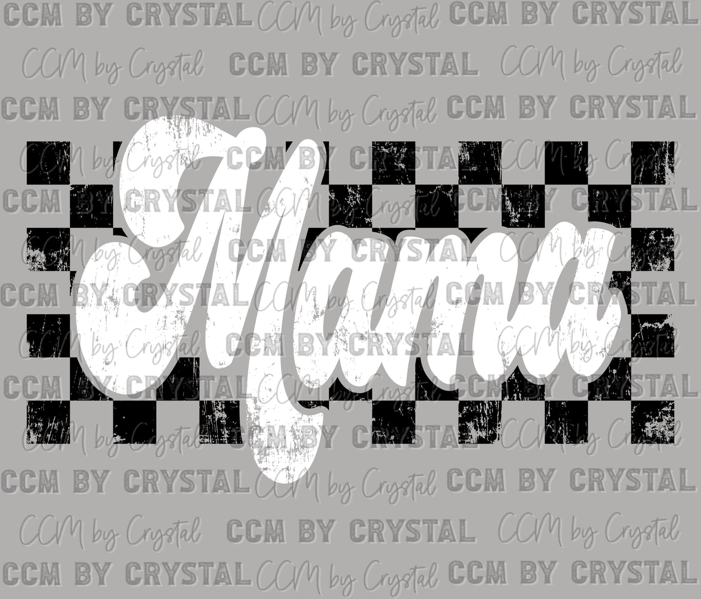 Mama Checkered Background Ready to Press Transfer DTF Transfer