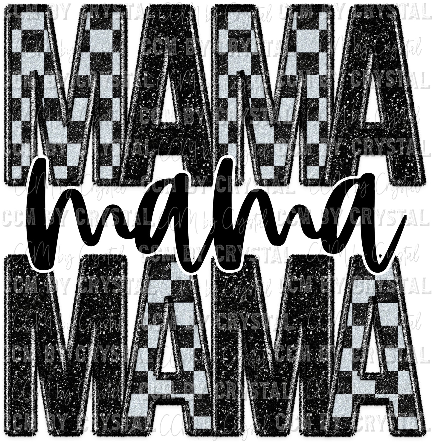 Mama Checkered Ready to Press Transfer DTF Transfer Sublimation Transfer