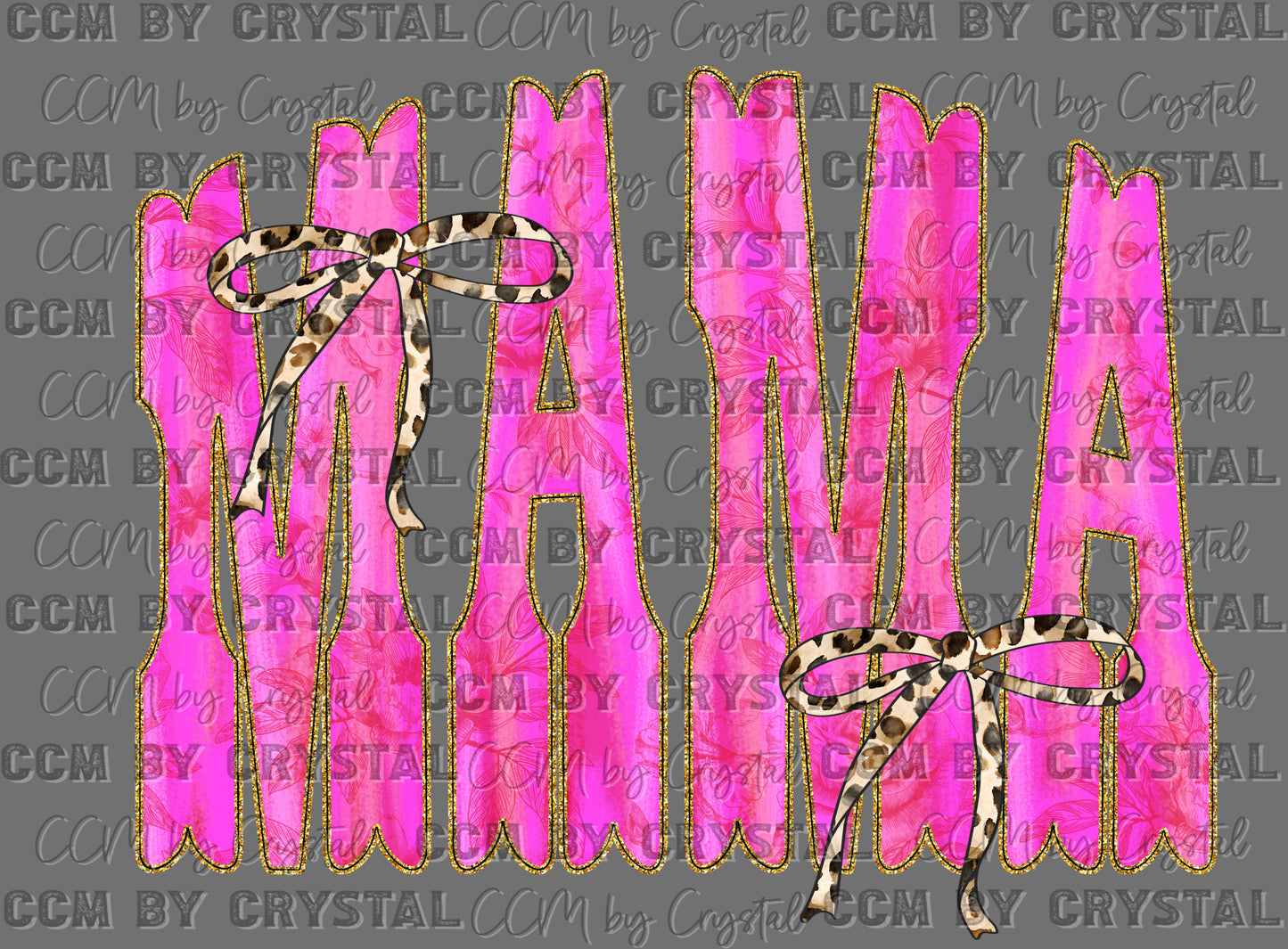Pink Mama Valentines Day Faux Glitter Ready to Press DTF Transfers Sublimation Transfers