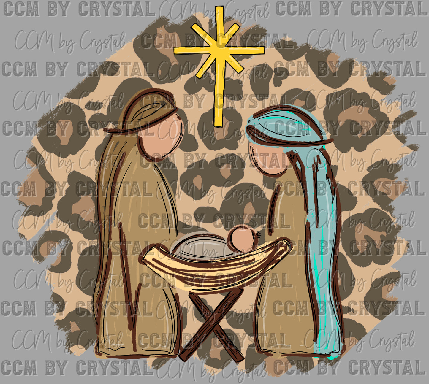 Manger Jesus Christmas Ready to Press Transfer DTF Transfer Sublimation Transfer