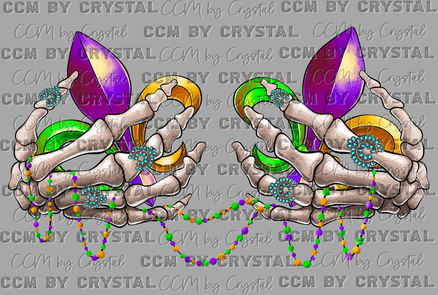 Mardi Gras Grunge Ready to Press Transfer DTF Transfer Sublimation Transfer