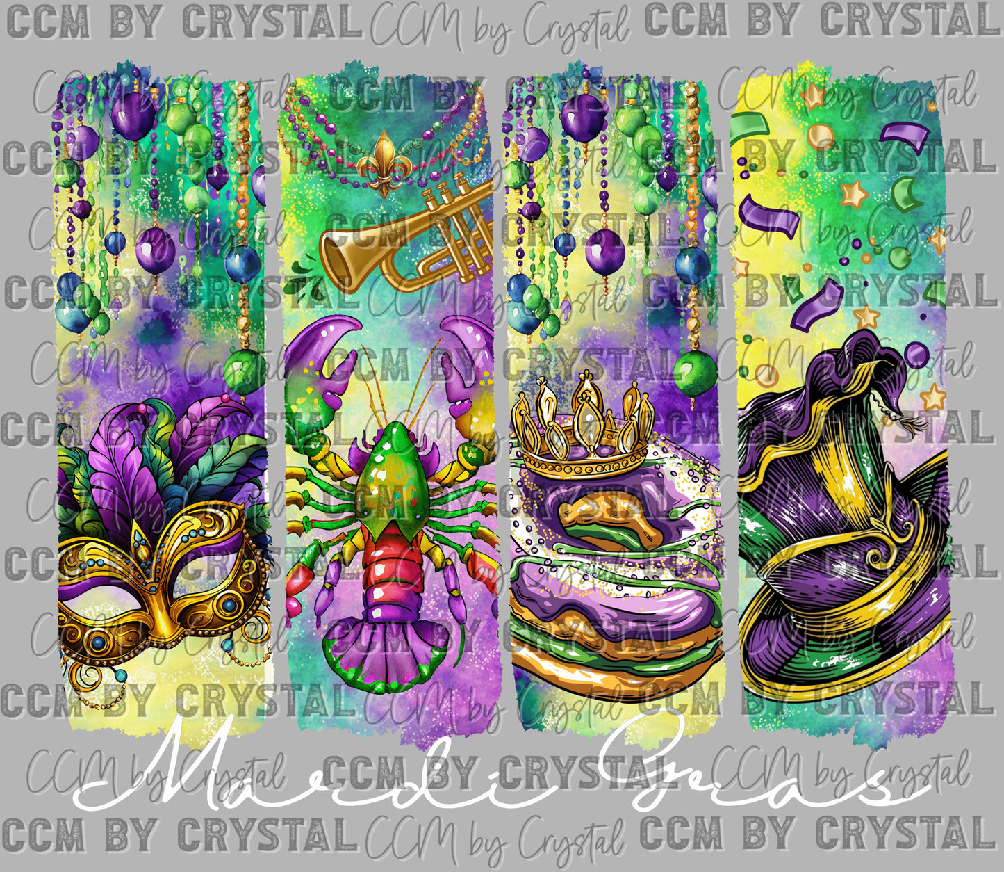 Mardi Gras Ready to Press Transfer DTF Transfer
