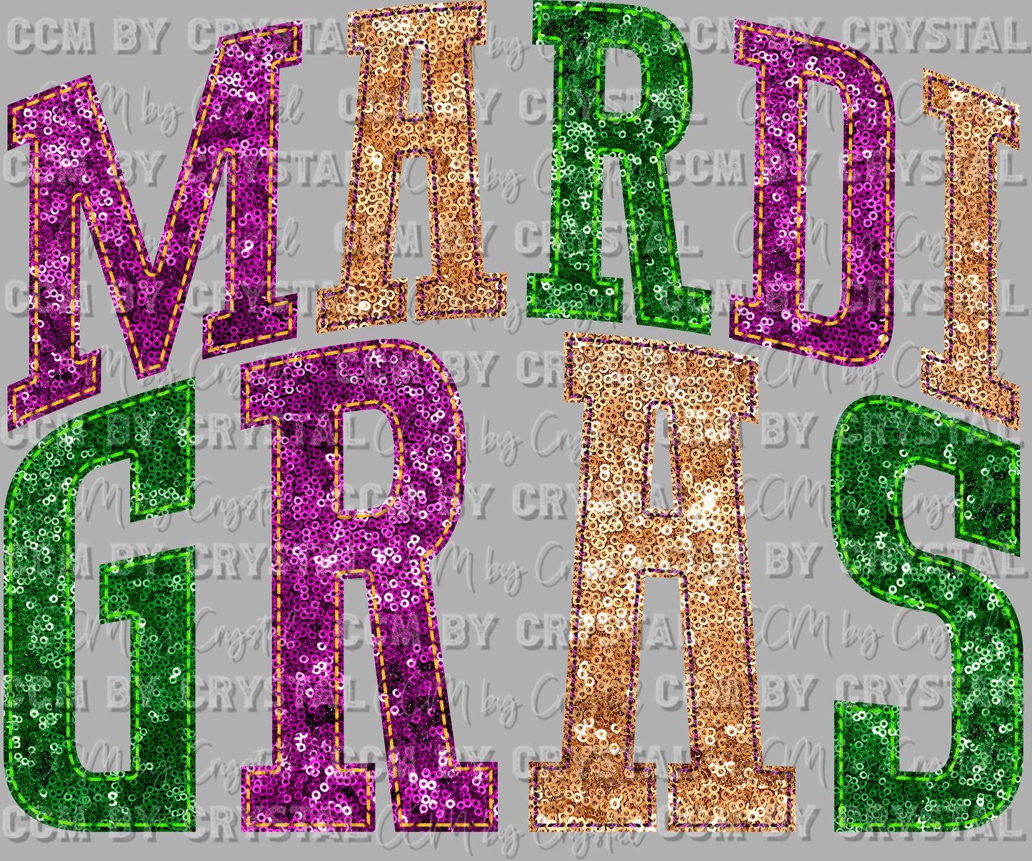 Mardi Gras Ready to Press Transfer DTF Transfer Sublimation Transfer