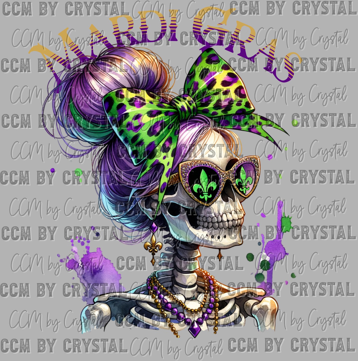 Mardi Gras Ready to Press Transfer DTF Transfer Sublimation Transfer