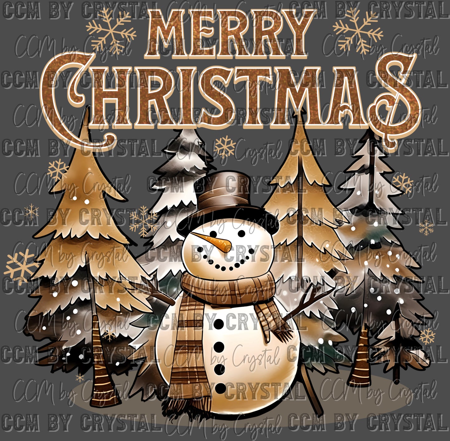 Merry Christmas Snowman Ready to Press Transfer DTF Transfer Sublimation Transfer