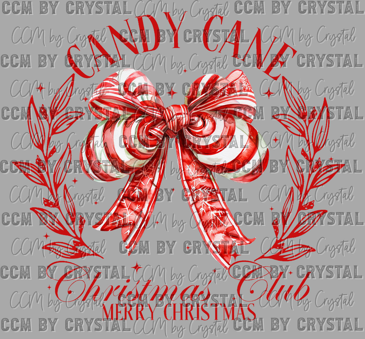 Christmas Candy Cane Club Ready to Press Transfer DTF Transfer Sublimation Transfer