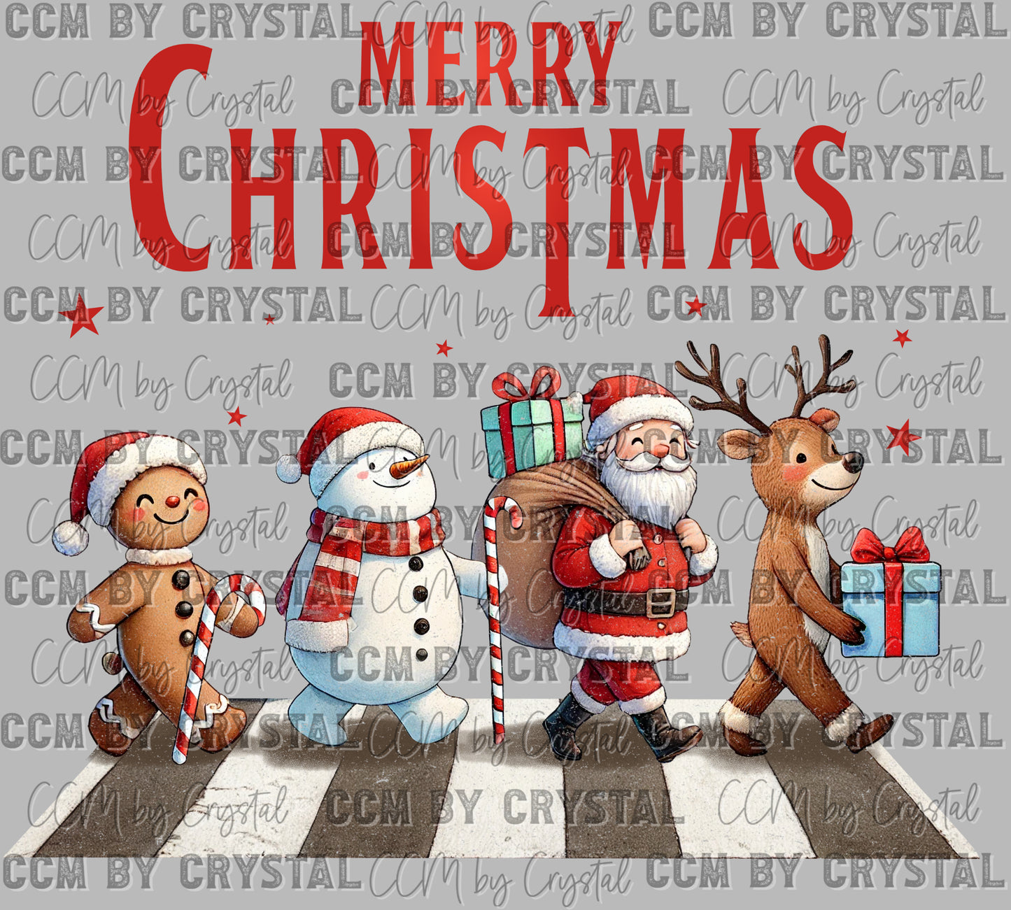Merry Christmas Santa and Friends Ready to Press Transfer DTF Transfer