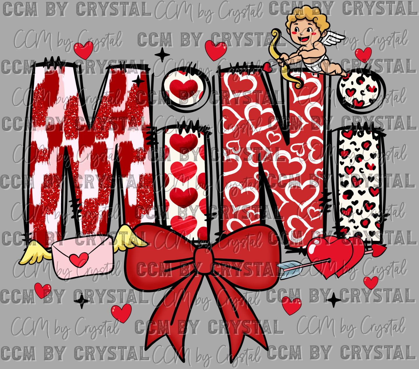 Mini Red Valentines Day Ready to Press Transfer DTF Transfer Sublimation Transfer