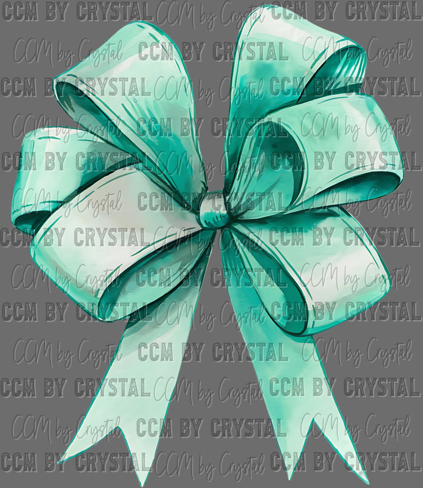 Mint green Bow Ready to Press Transfer DTF Transfer Sublimation Transfer