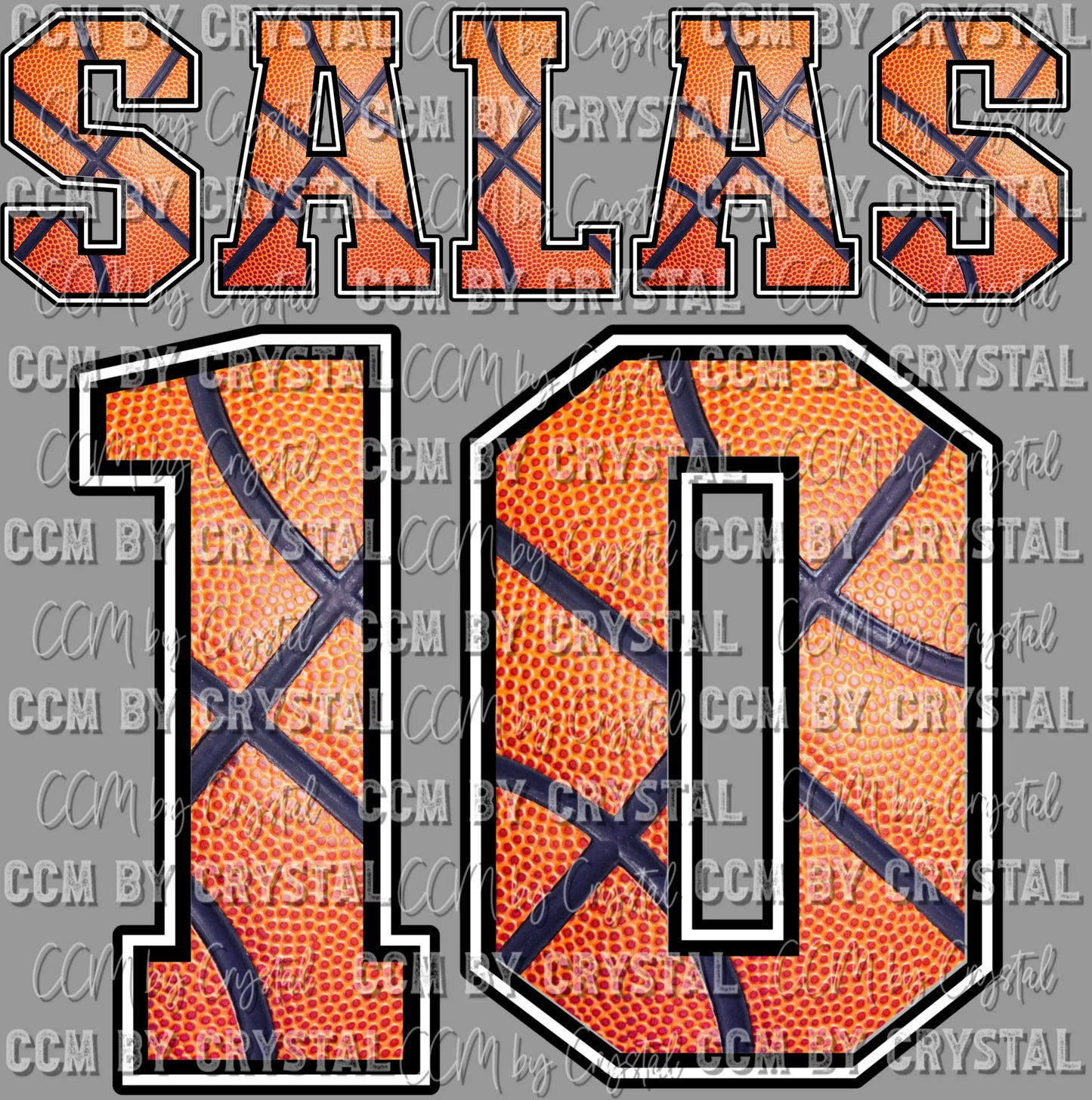 Personalized Pick your Name and Number Basketball Ready to Press DTF Transfer