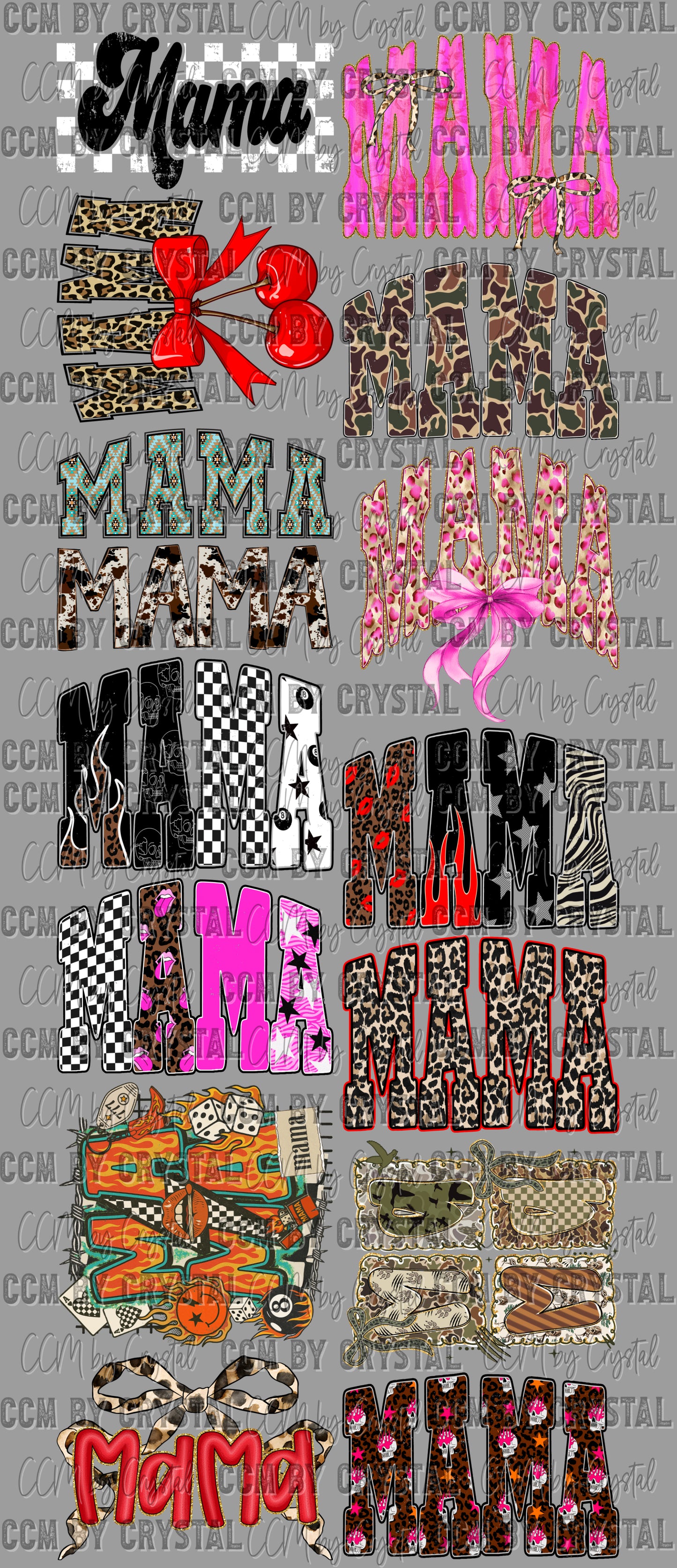 Pre-Made MAMA GANG Sheet 60" DTF Gang Sheet