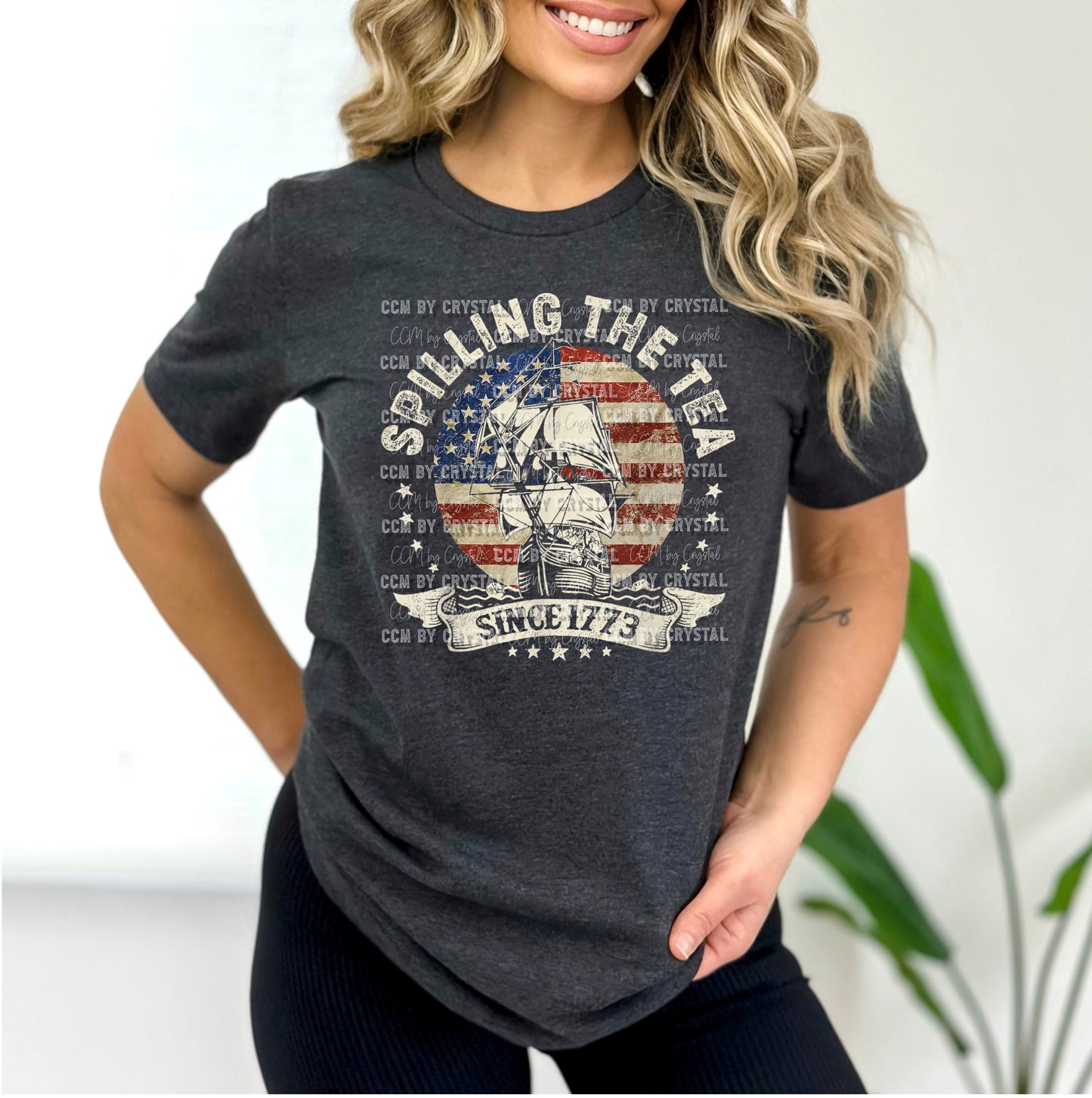 Spilling the Tea Since 1773 Patriotic Freedom Fourth of July Ready to Press Transfer