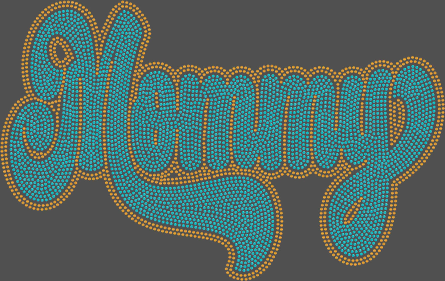 Mommy 2-Color Approximately 11" wide Spangle Transfer