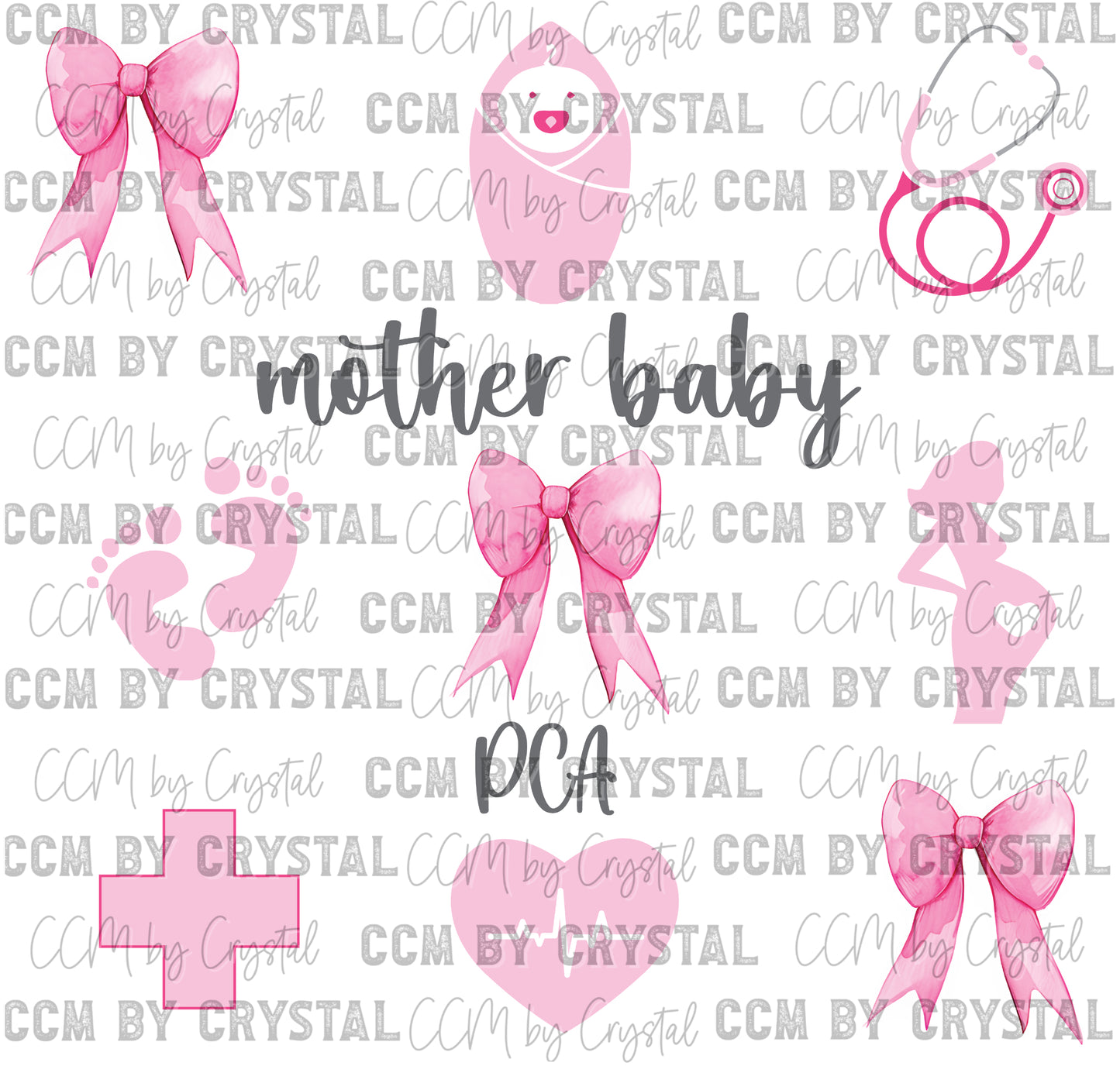 Mother Baby Nurse Ready to Press Transfer DTF Transfer Sublimation Transfer