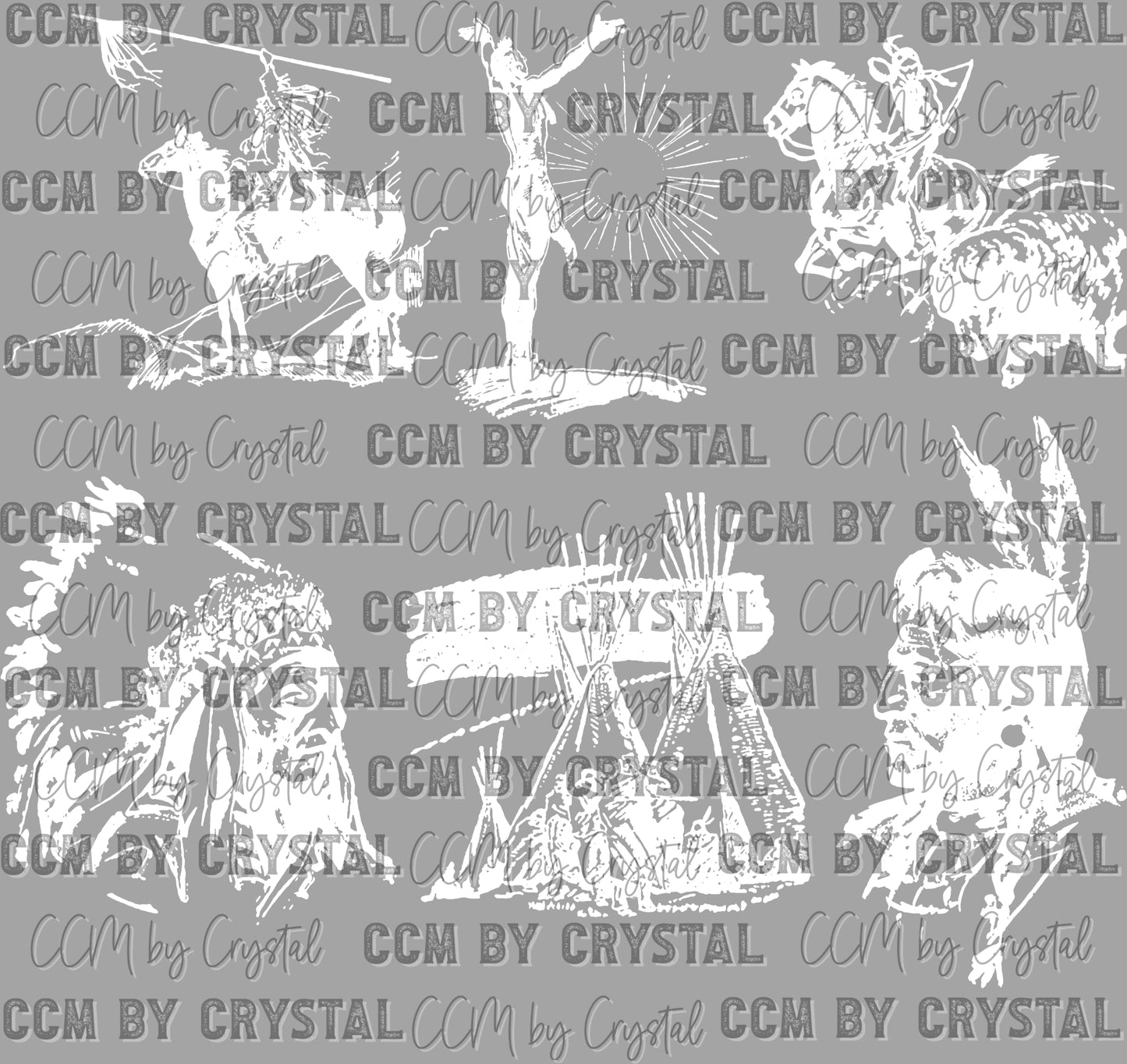 Western Native American Ready to Press Transfer DTF Transfer