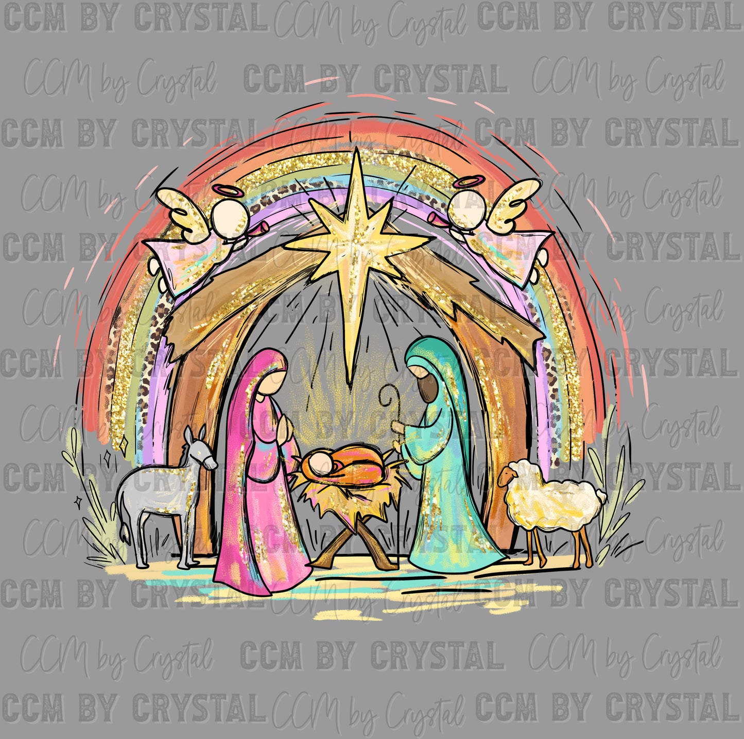Nativity Christmas Ready to Press Instant Peel DTF Transfers Sublimation Transfers