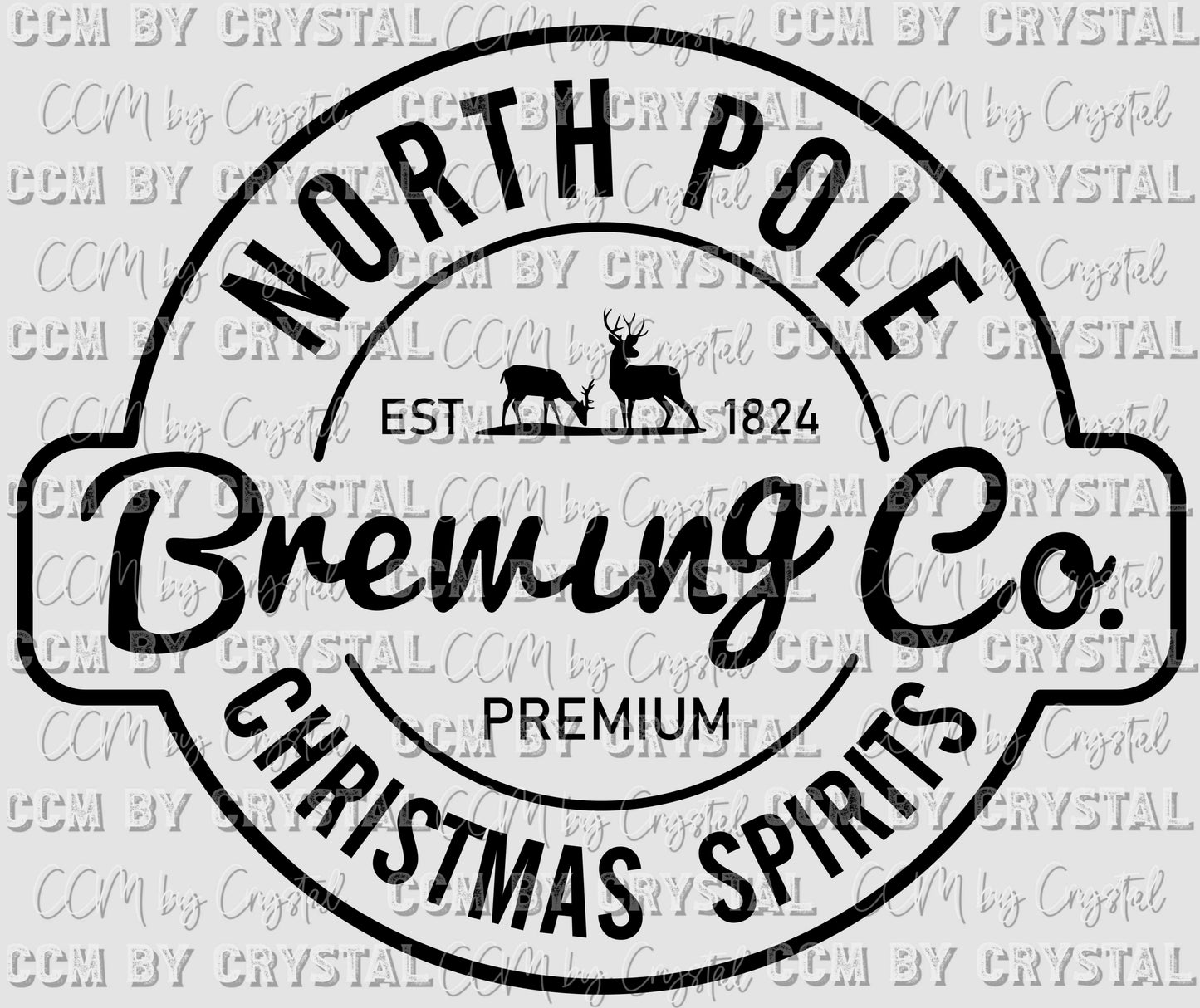 North Pole Brewing Company Christmas Ready to Press Transfer