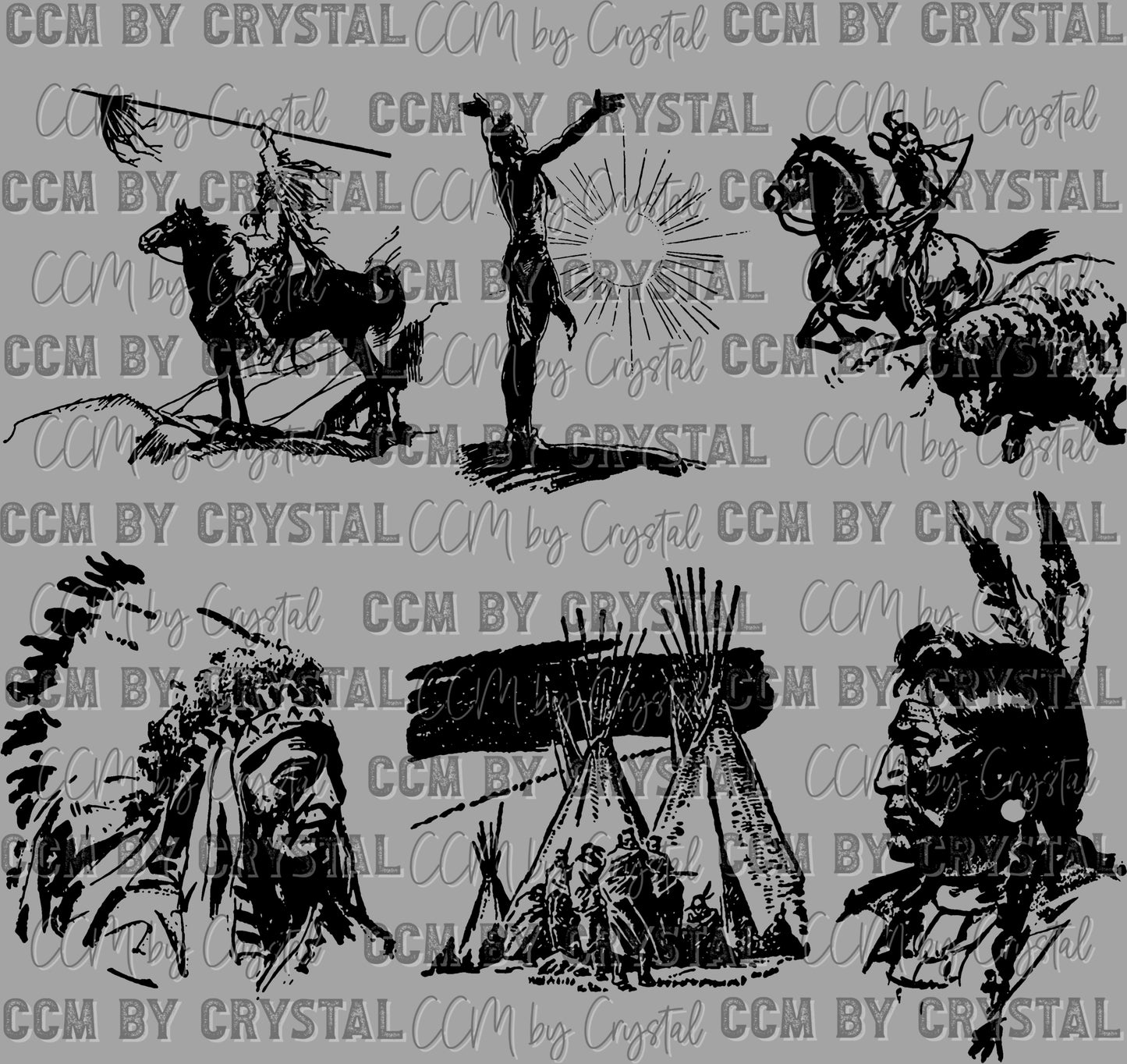 Western Native American Ready to Press Transfer DTF Transfer Sublimation Transfer