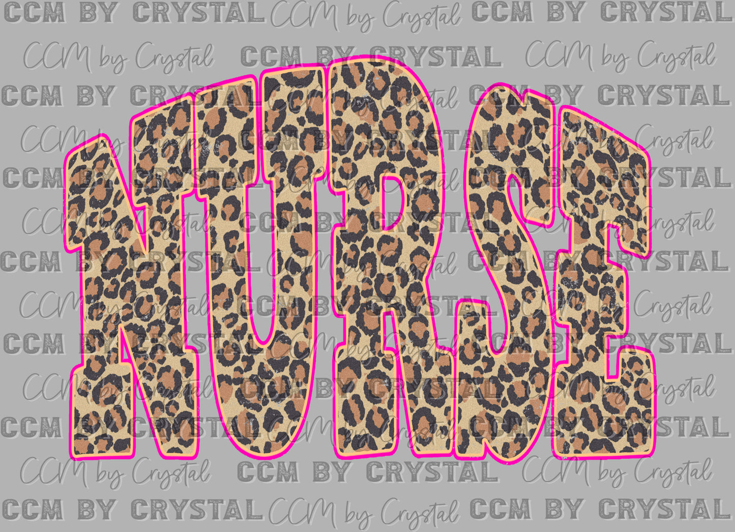 Pink Leopard Nurse Ready to Press Instant Peel DTF Transfers Sublimation Transfers