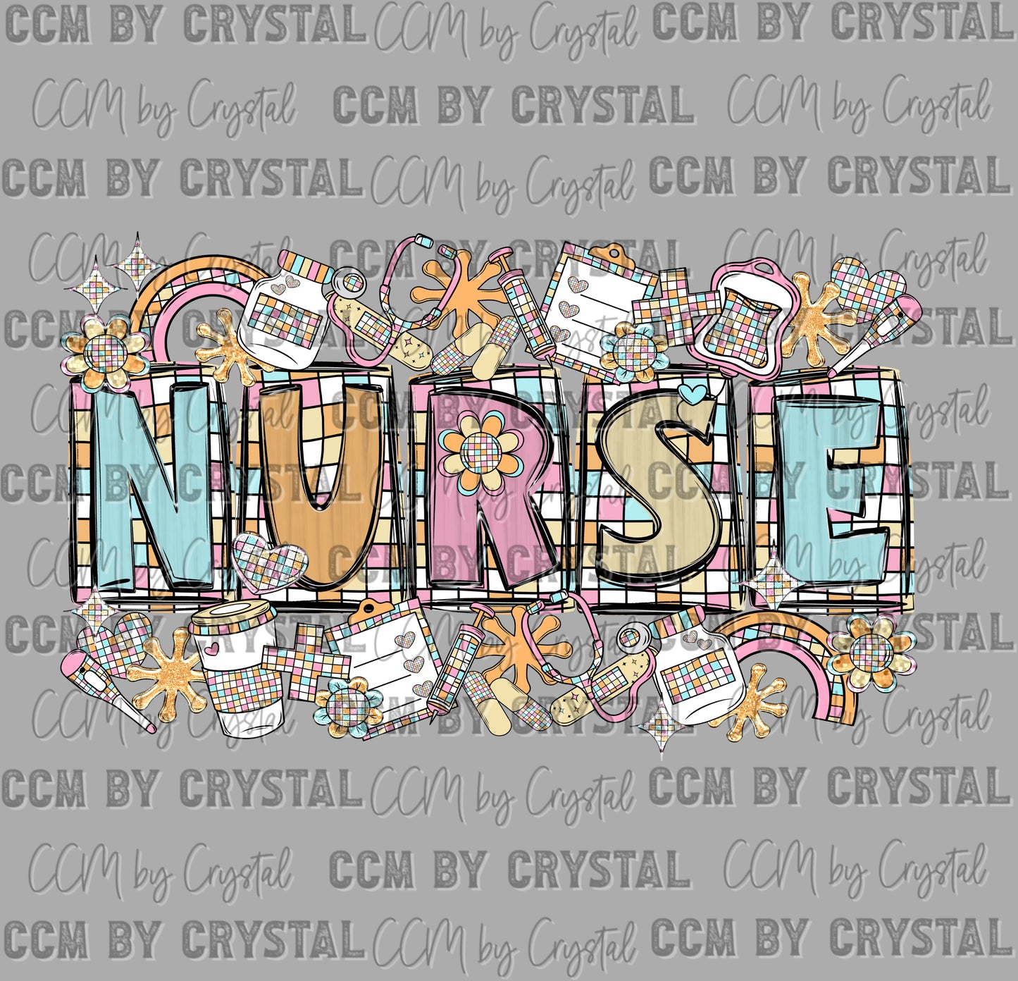 Retro Nurse Ready to Press Transfer DTF Transfer Sublimation Transfer