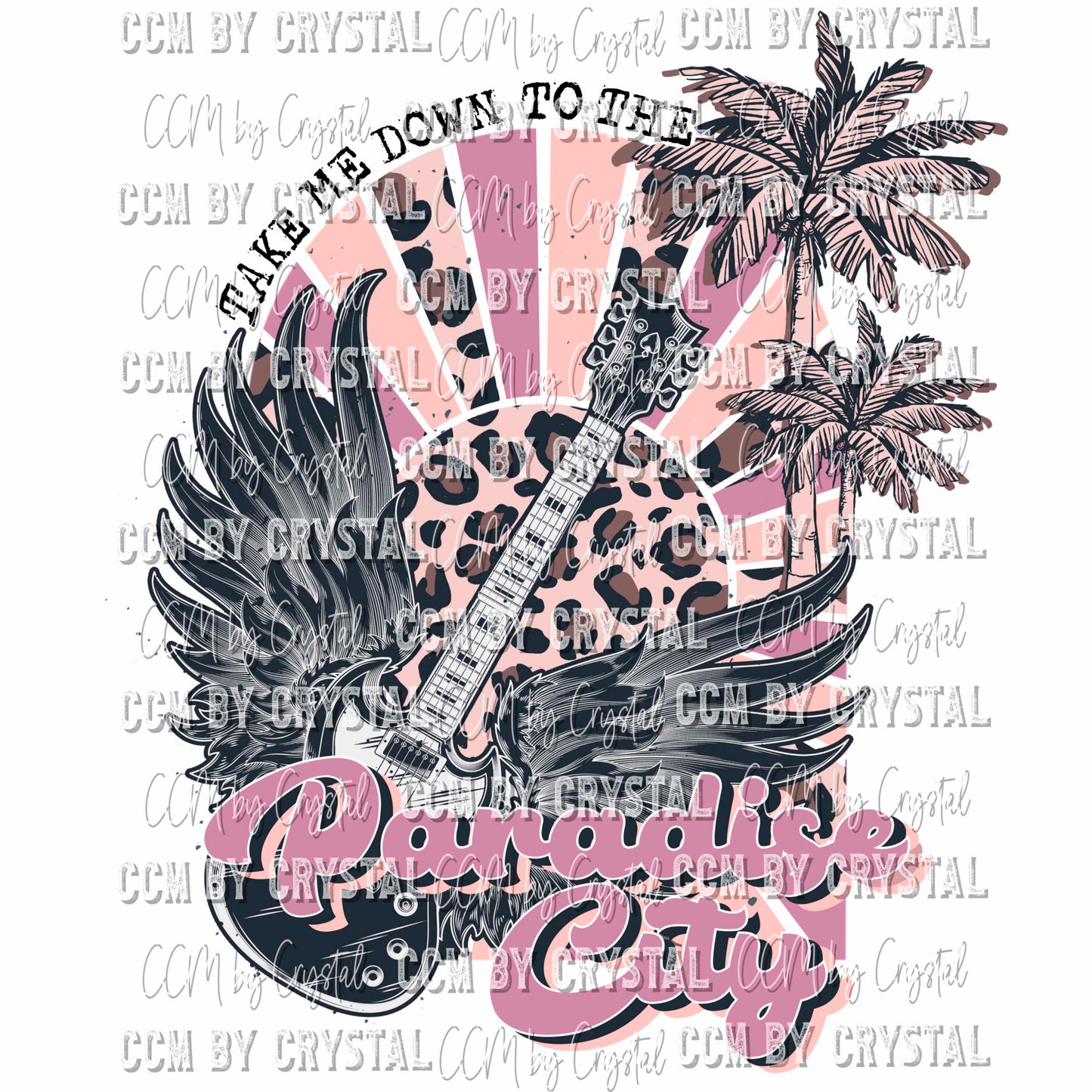 Paradise City Guitar Ready to Press Transfer