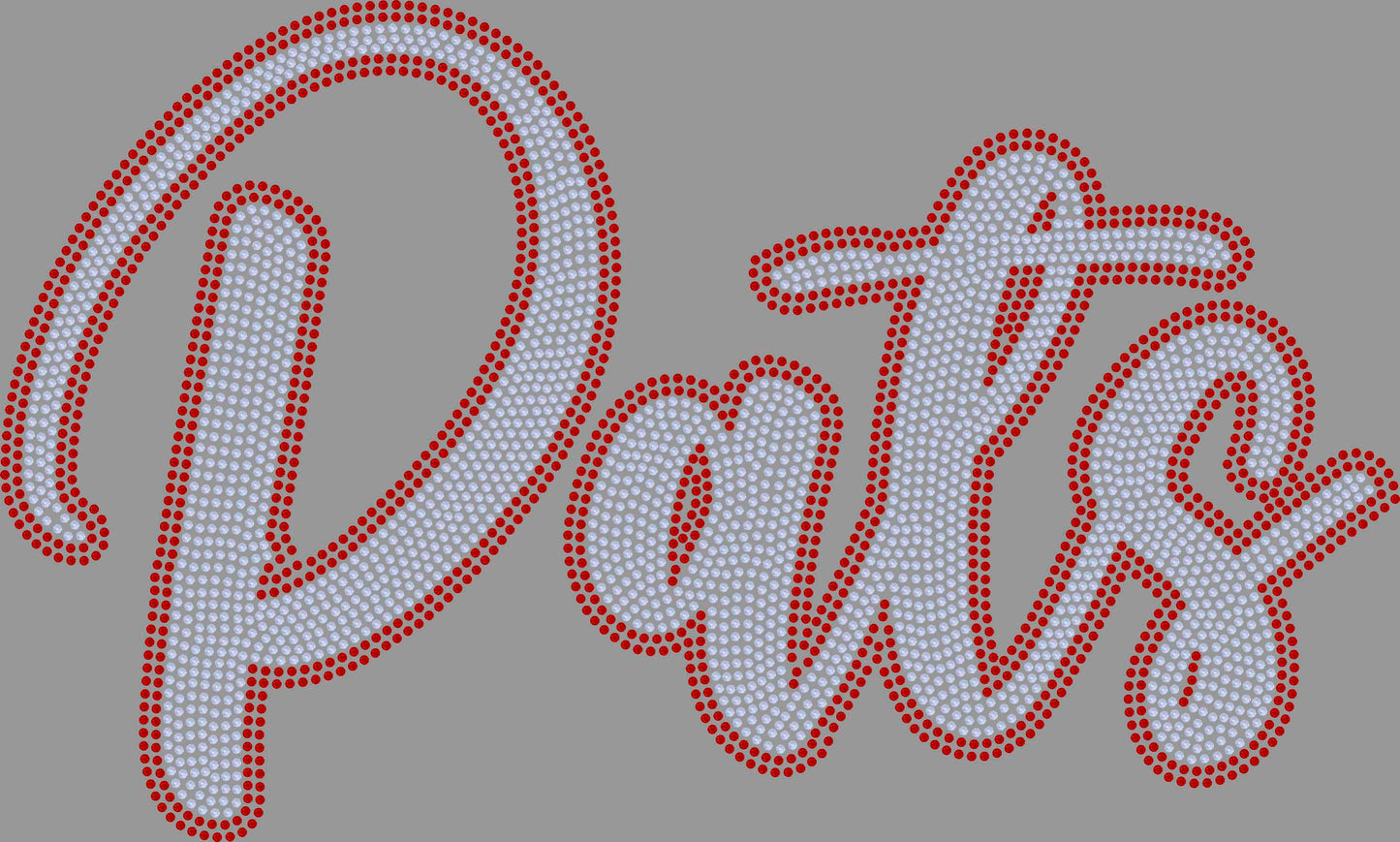 Pats 2-Color Approximately 11" wide Spangle Transfer