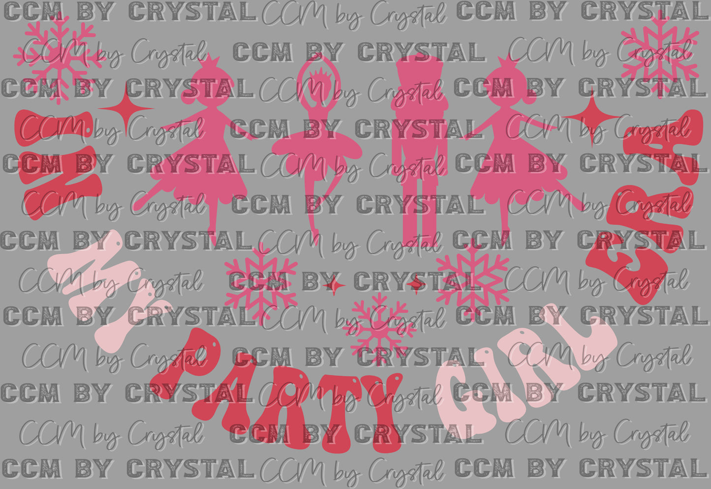 In my Party Girl Era Pocket Pink Christmas Ready to Press Transfer Instant Peel DTF Transfer Sublimation Transfer