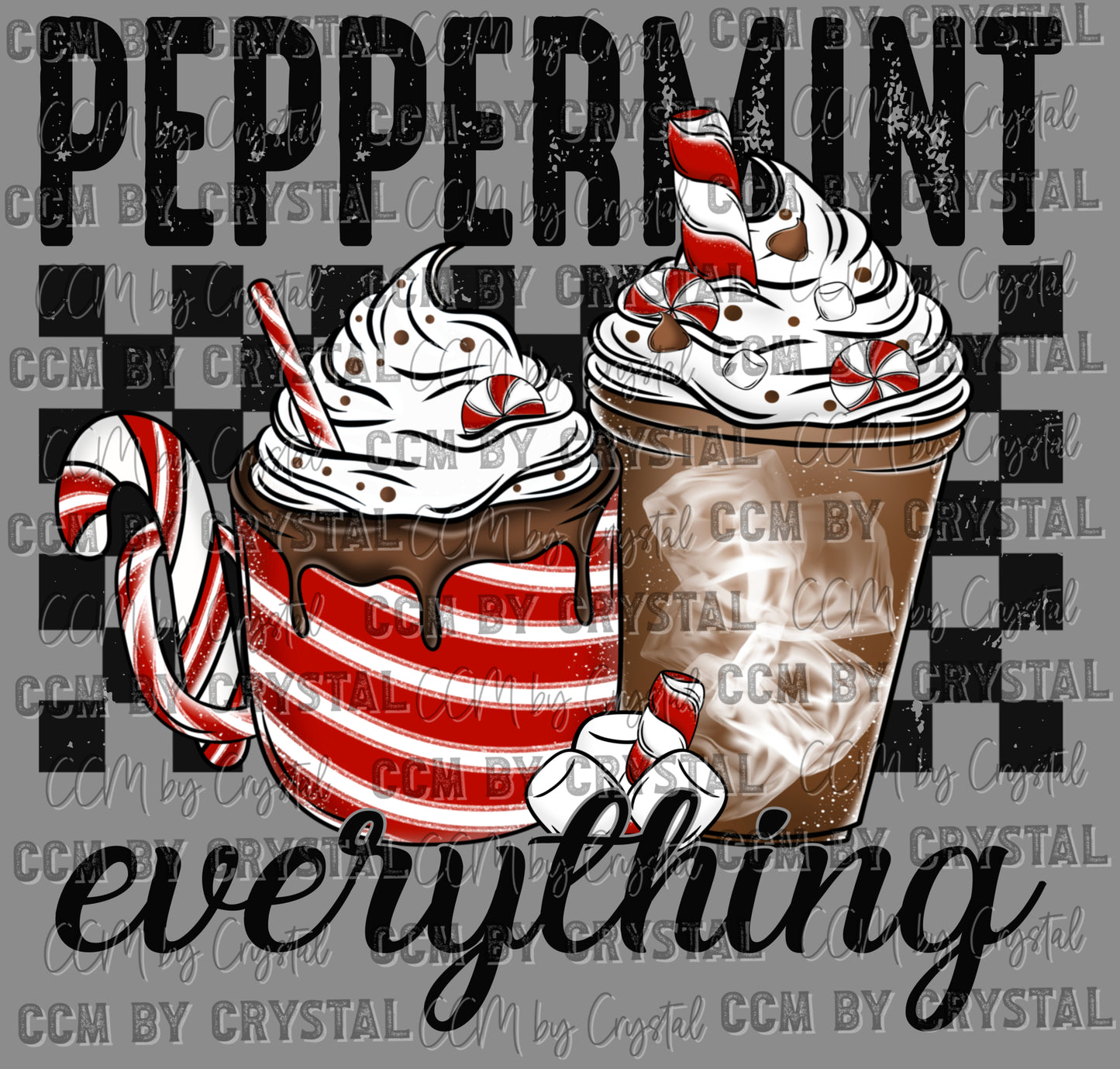 Christmas Peppermint Everything Ready to Press Transfer DTF Transfer