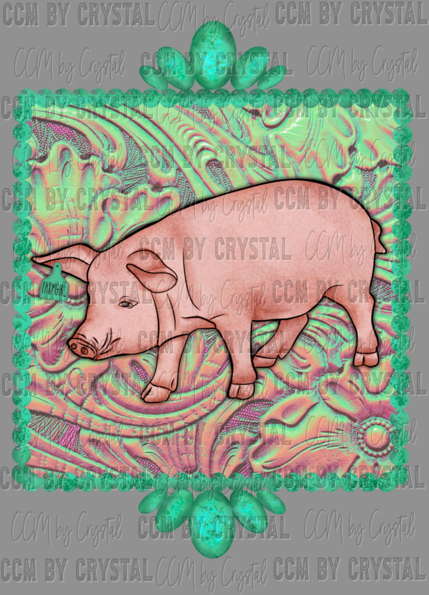 Western Pig Ready to Press Transfer DTF Transfer Sublimation Transfer