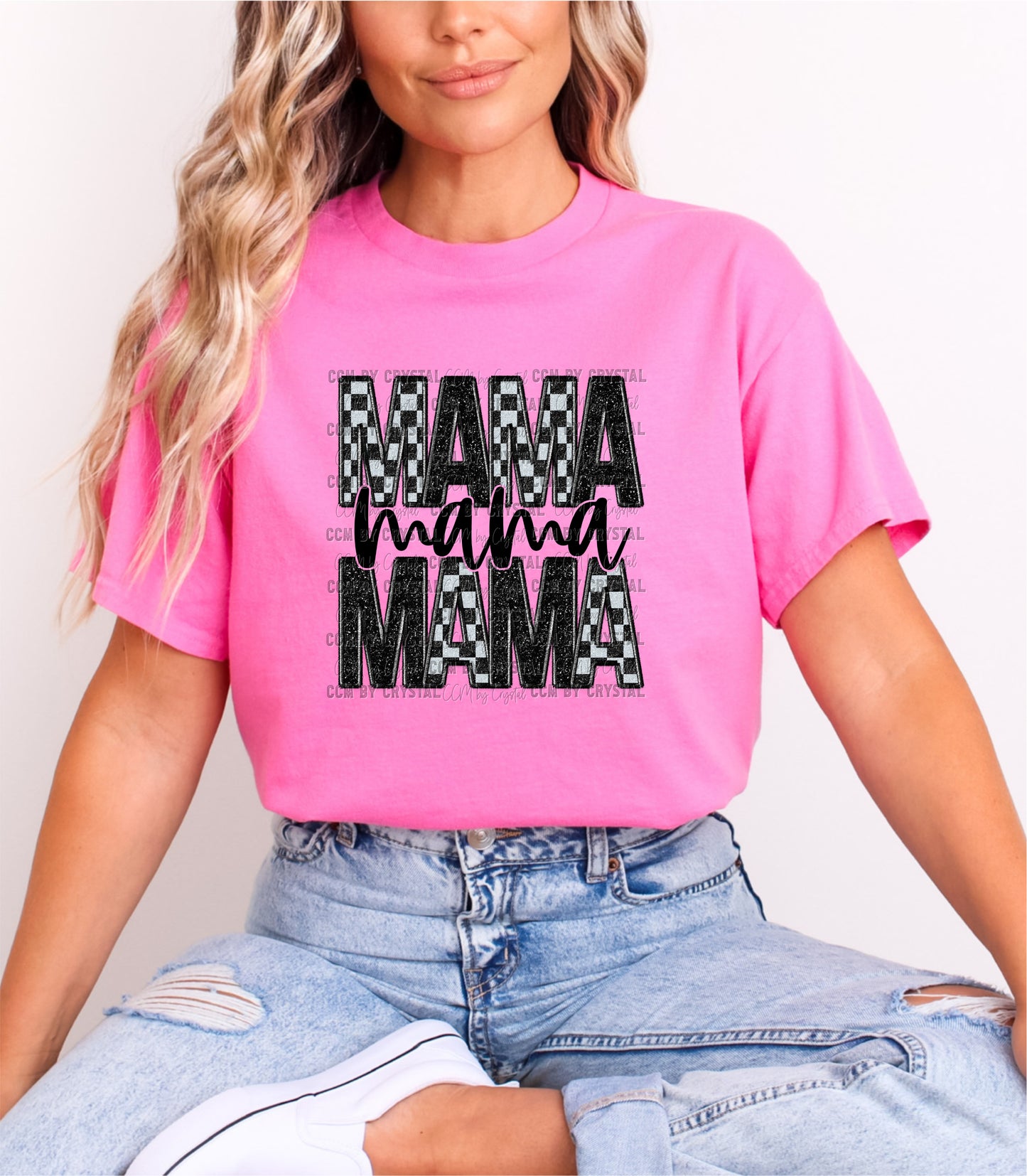 Mama Checkered T-Shirt