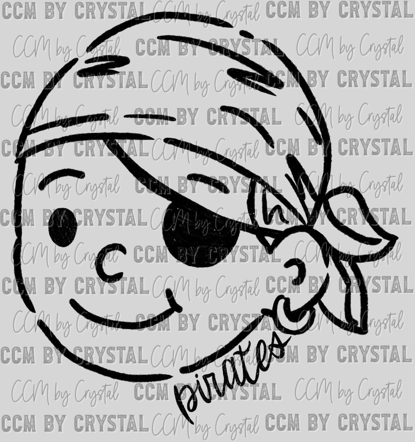 Pirates Doodle Ready to Press Transfer DTF Transfer Sublimation Transfer