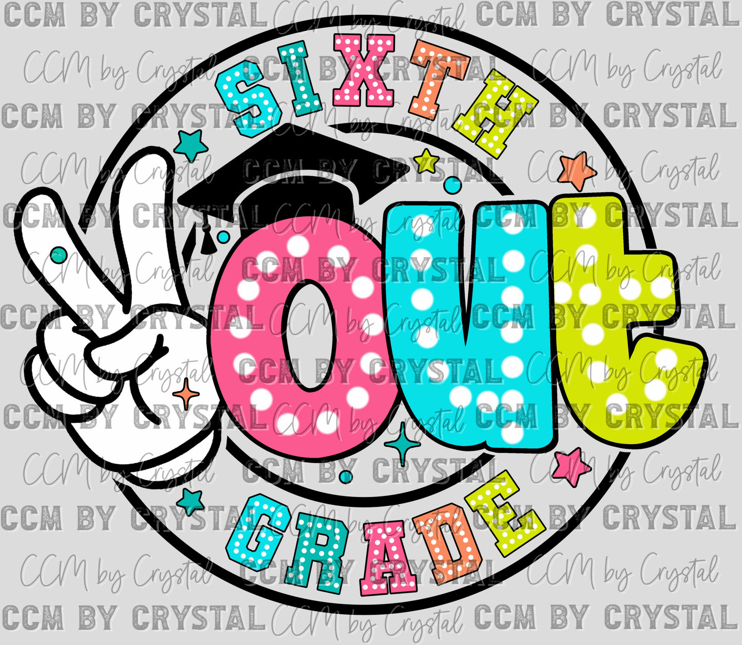 Peace Out Sixth Grade Last Day of School Ready to Press Transfer