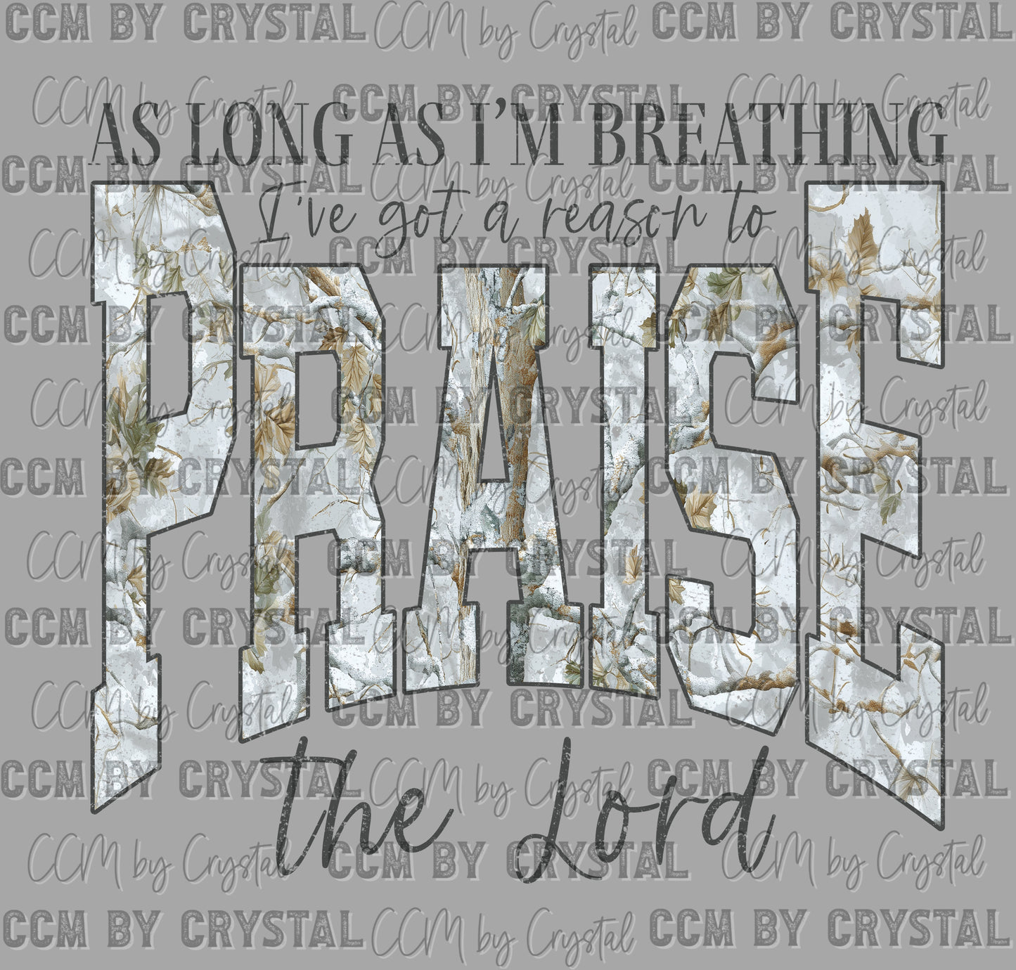 Praise Camo Dark Ready to Press DTF Transfers Sublimation Transfers