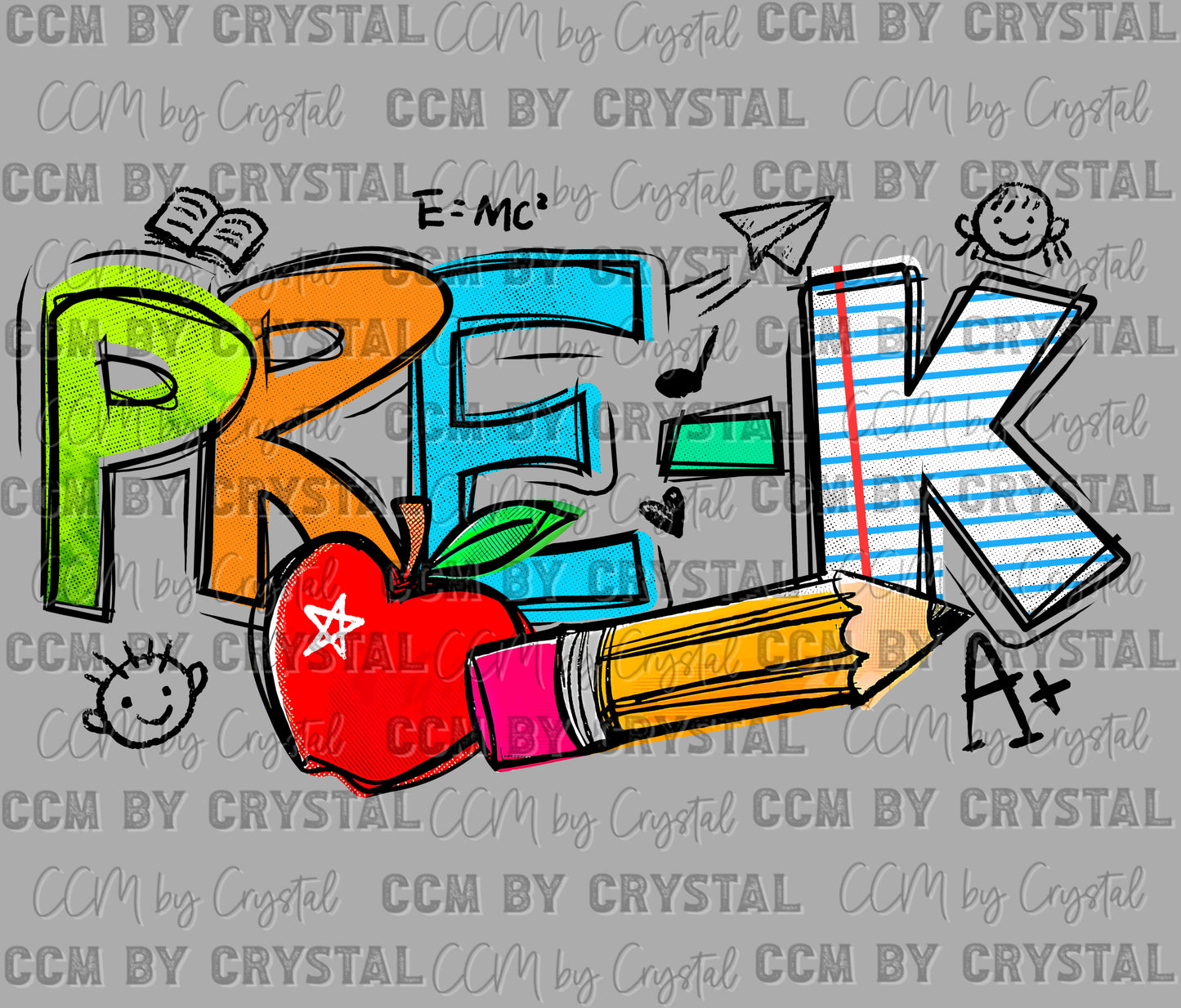 Pre-K Back to School Ready to Press Transfer DTF Transfer Sublimation Transfer